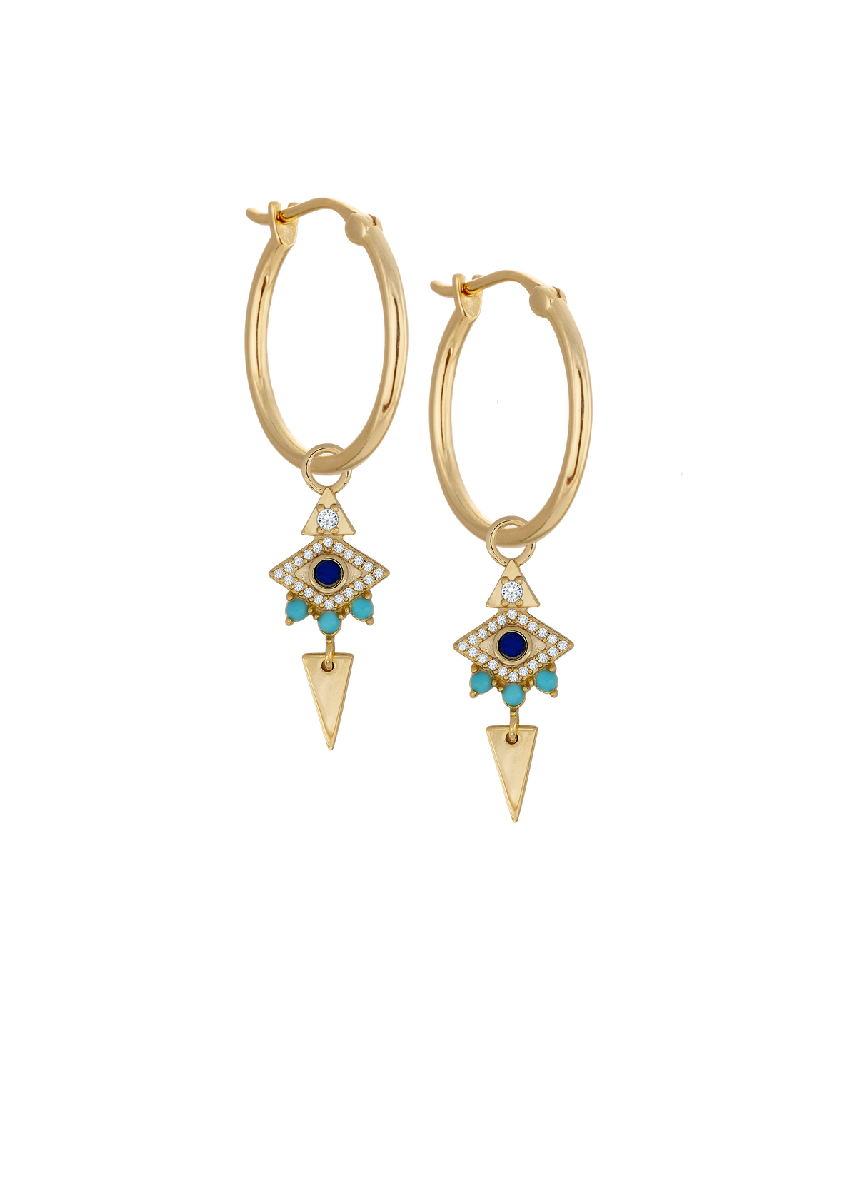 20mm Golden hoops with Charms