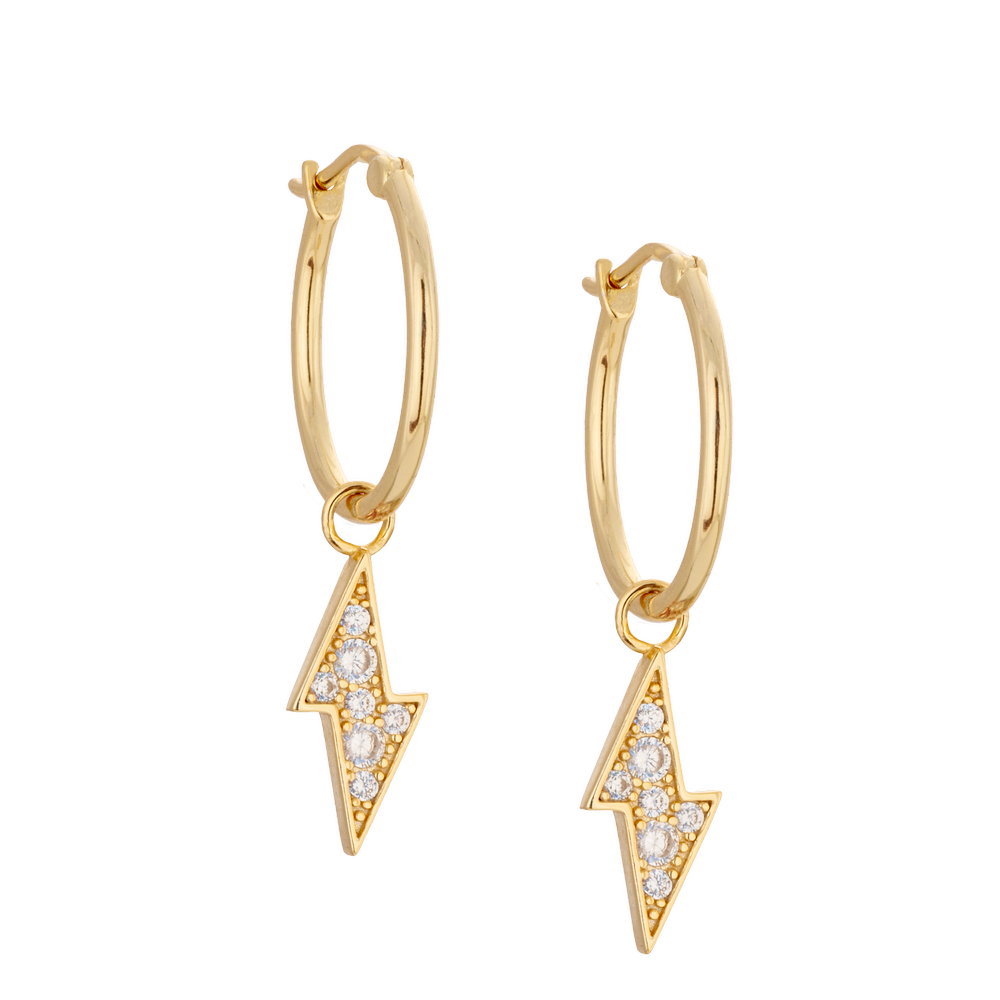 20mm Golden hoops with Charms