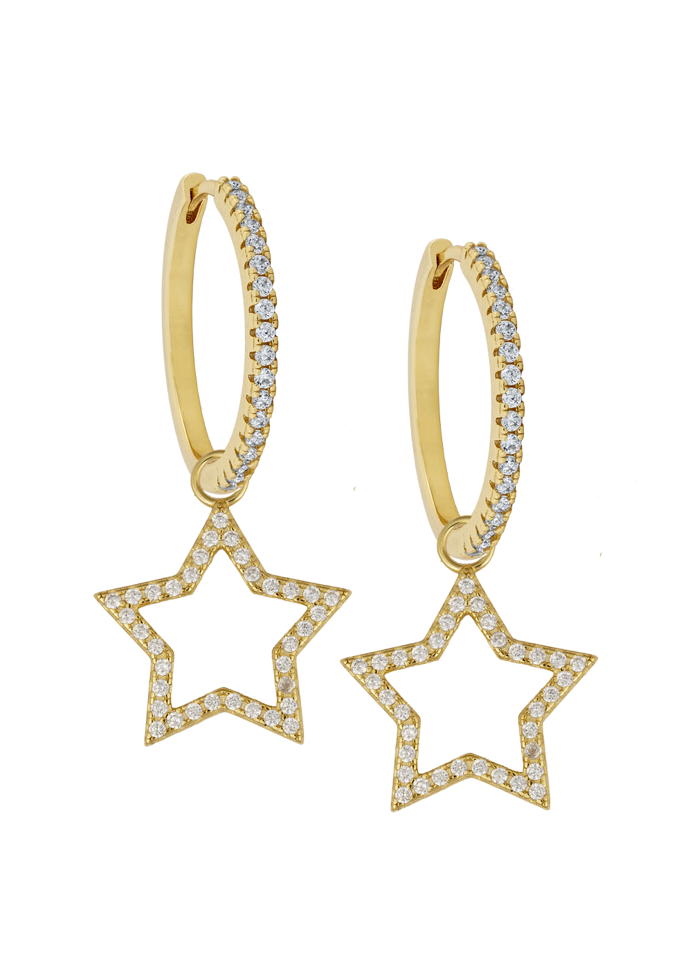 20mm Zirconia Hoops with Charms