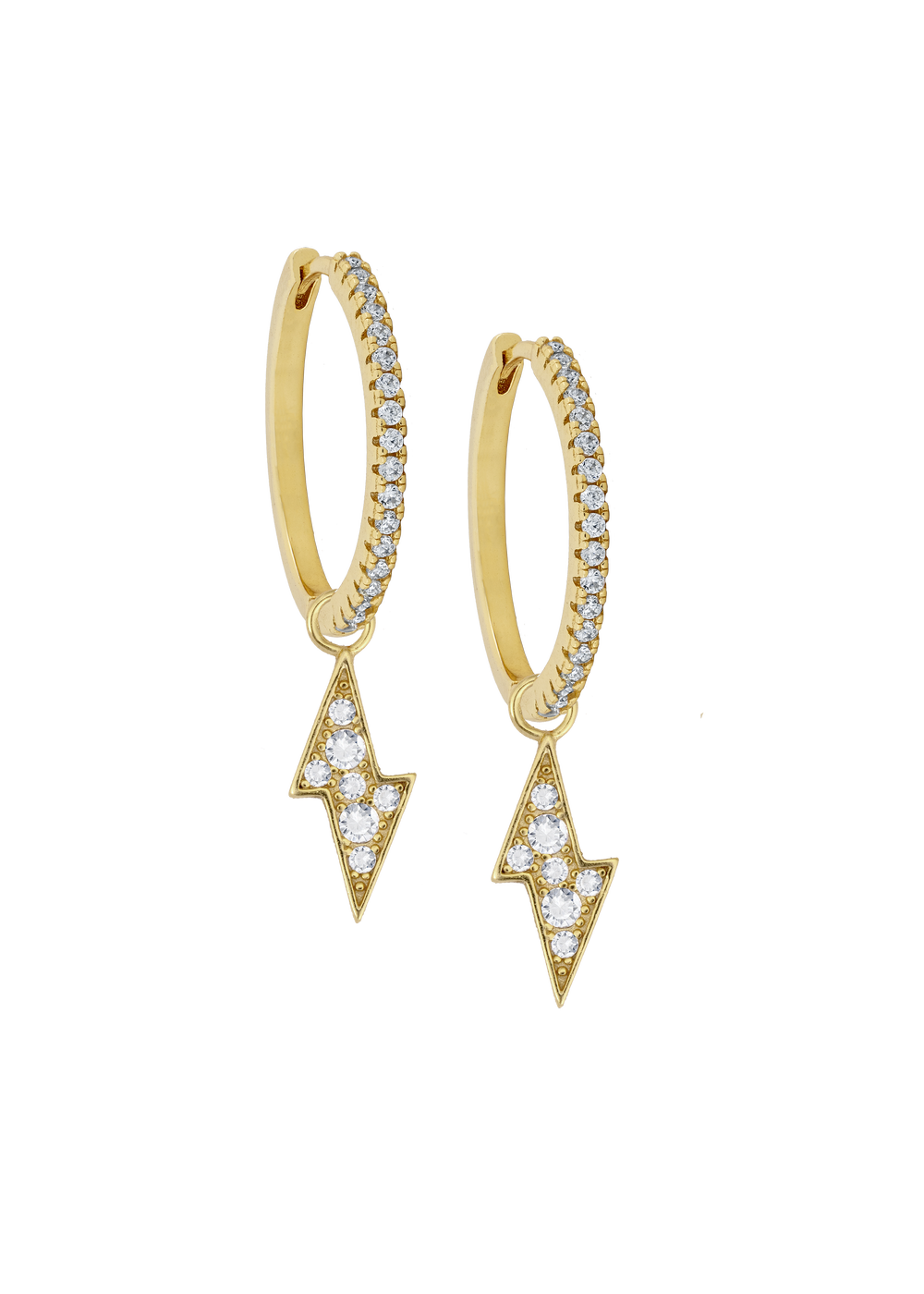 20mm Zirconia Hoops with Charms