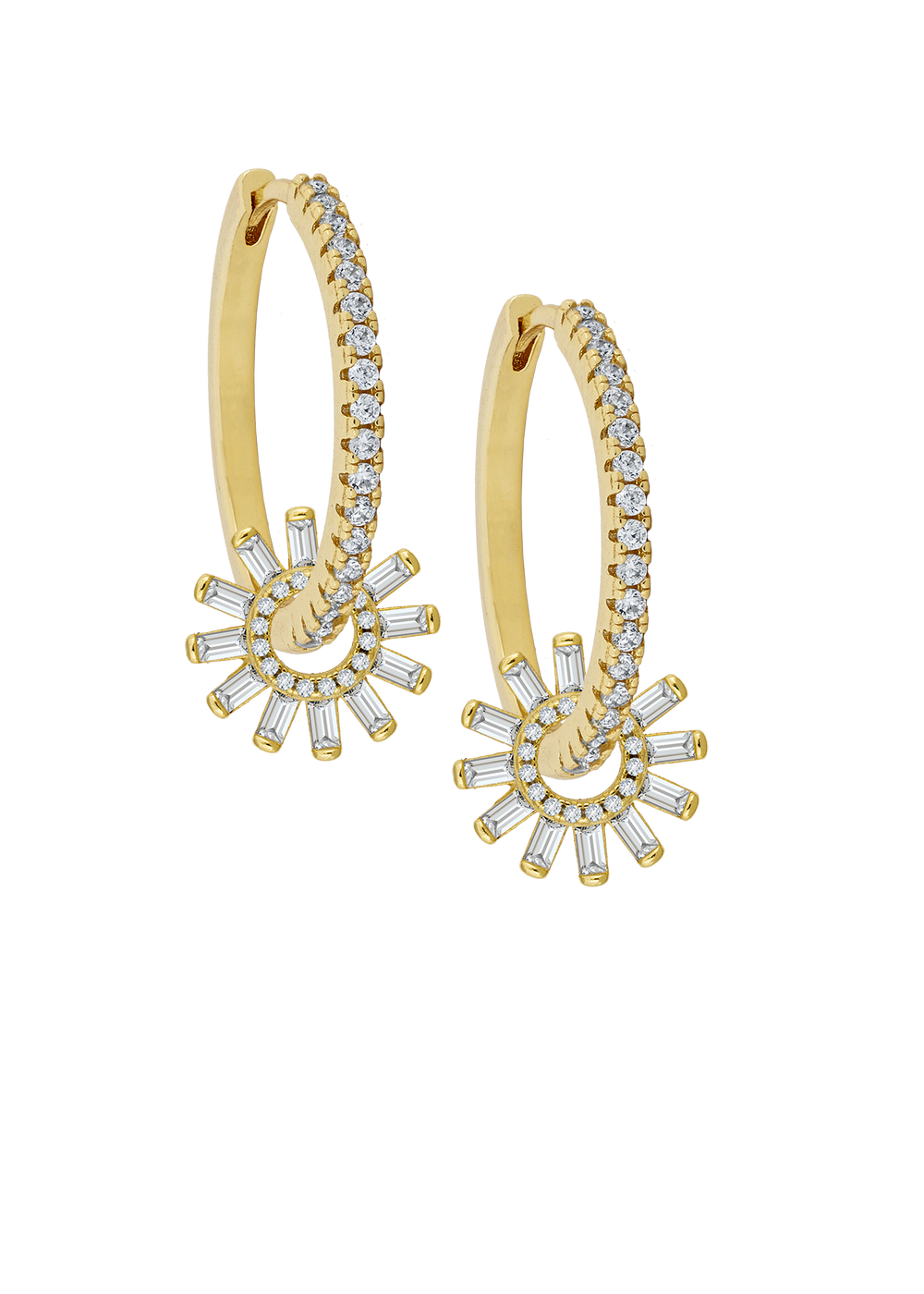 20mm Zirconia Hoops with Charms