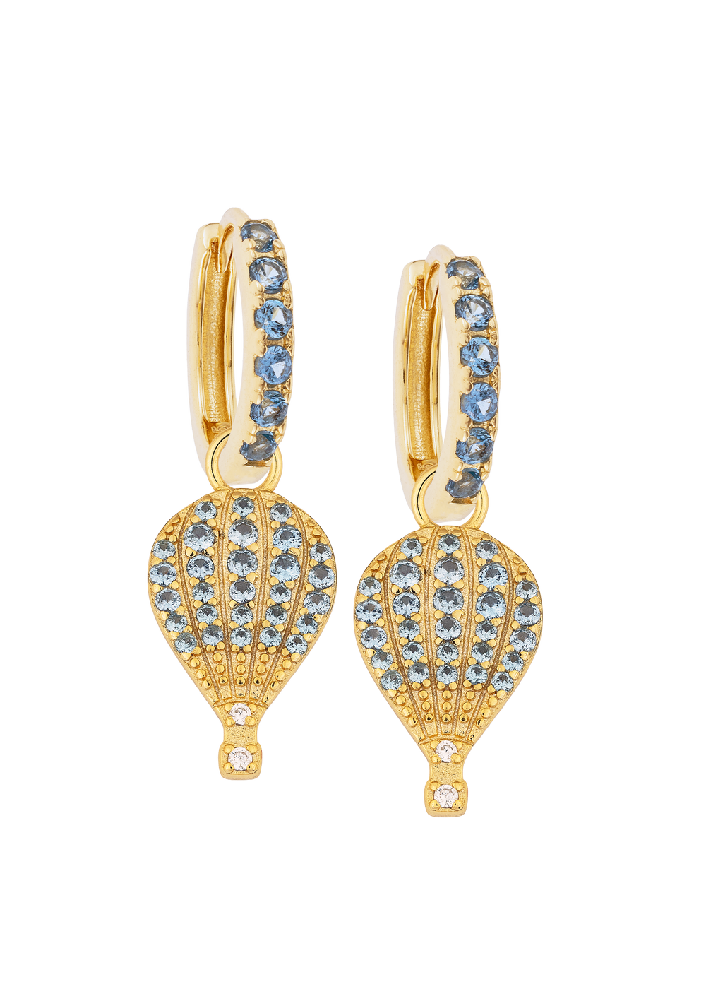 Aquamarine Midi Hoops with or without charms