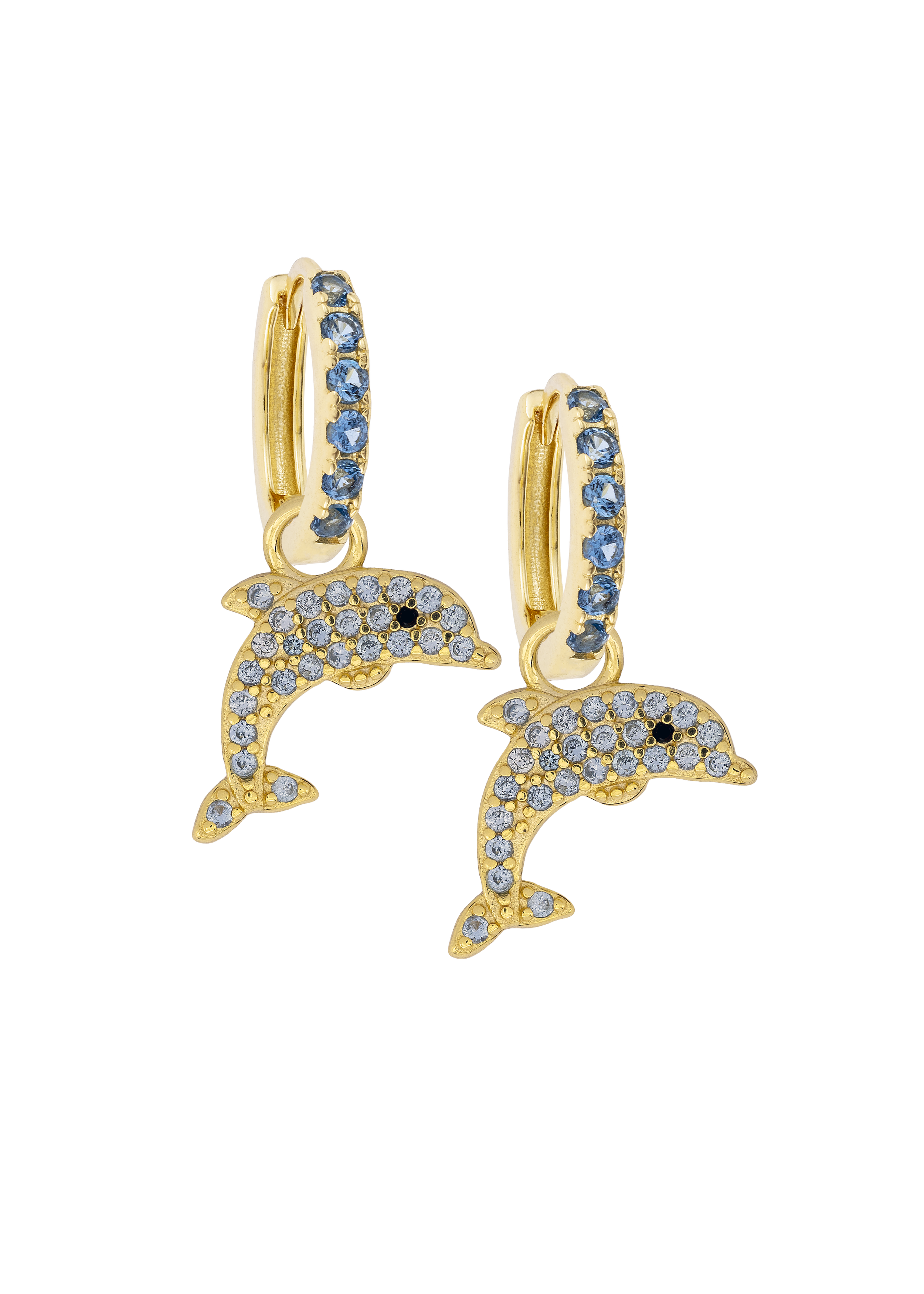 Aquamarine Midi Hoops with or without charms