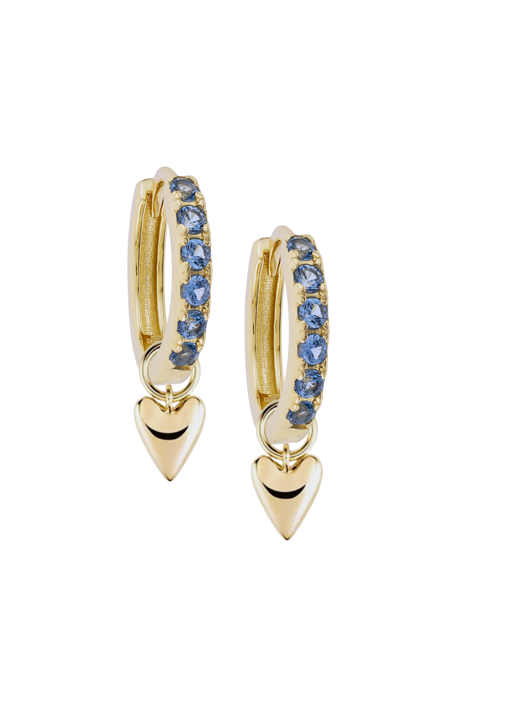 Aquamarine Midi Hoops with or without charms
