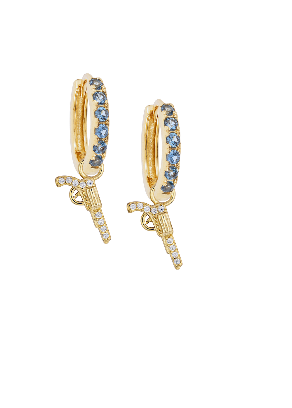 Aquamarine Midi Hoops with or without charms