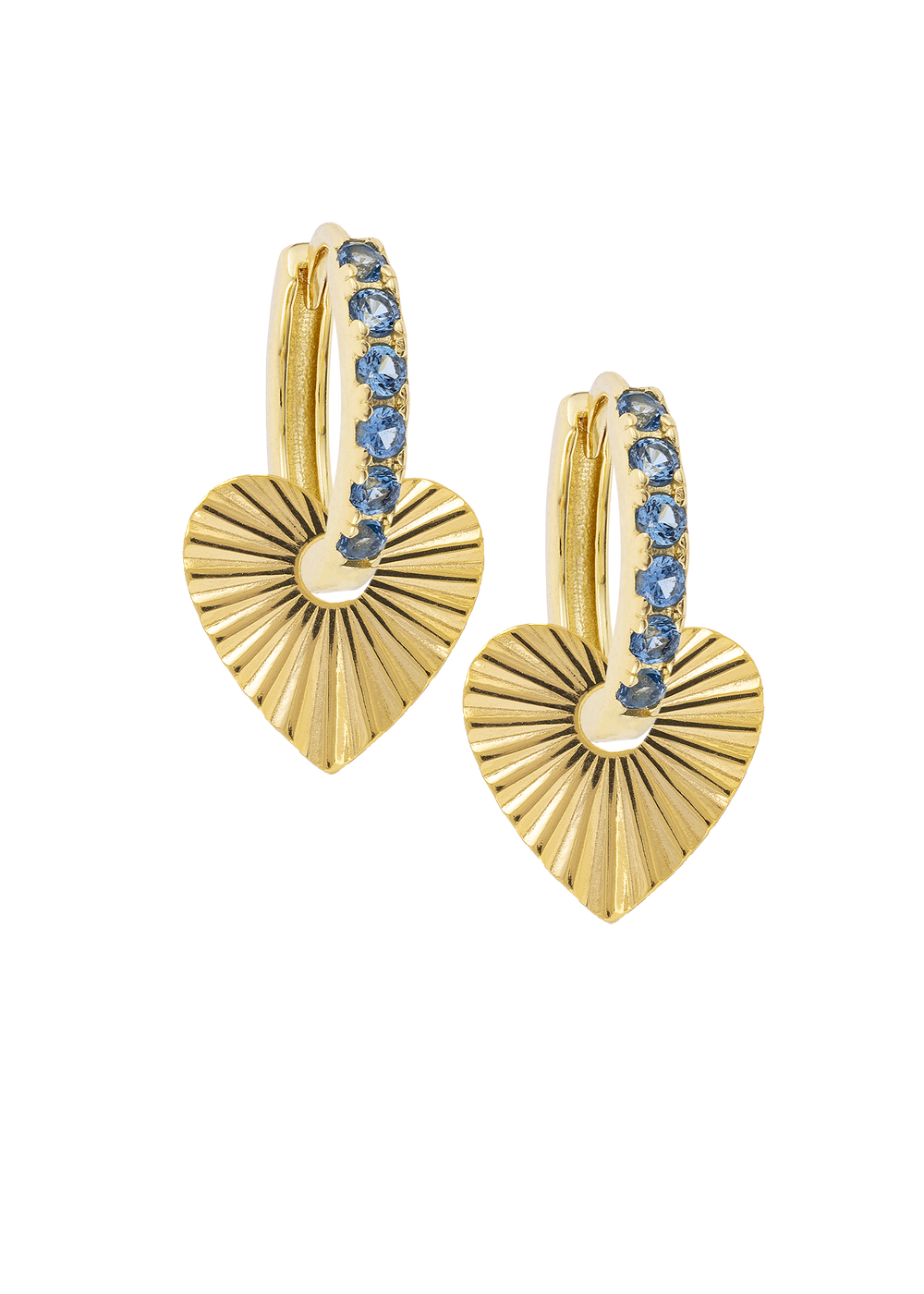 Aquamarine Midi Hoops with or without charms