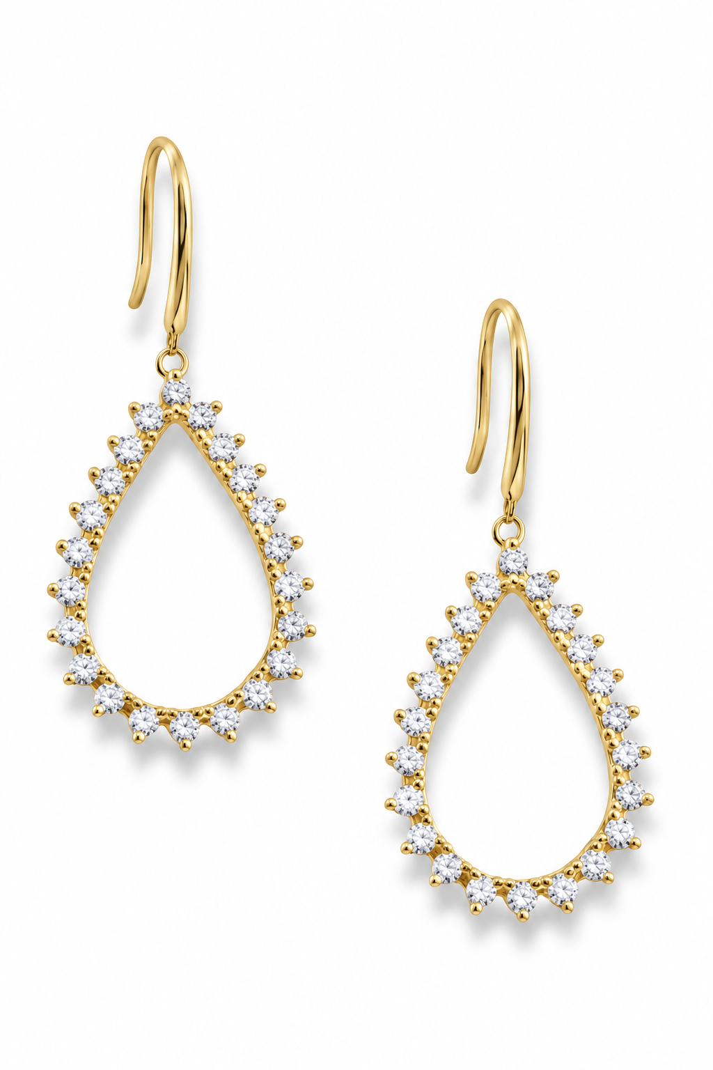 Amilla Earrings White or Emerald stones