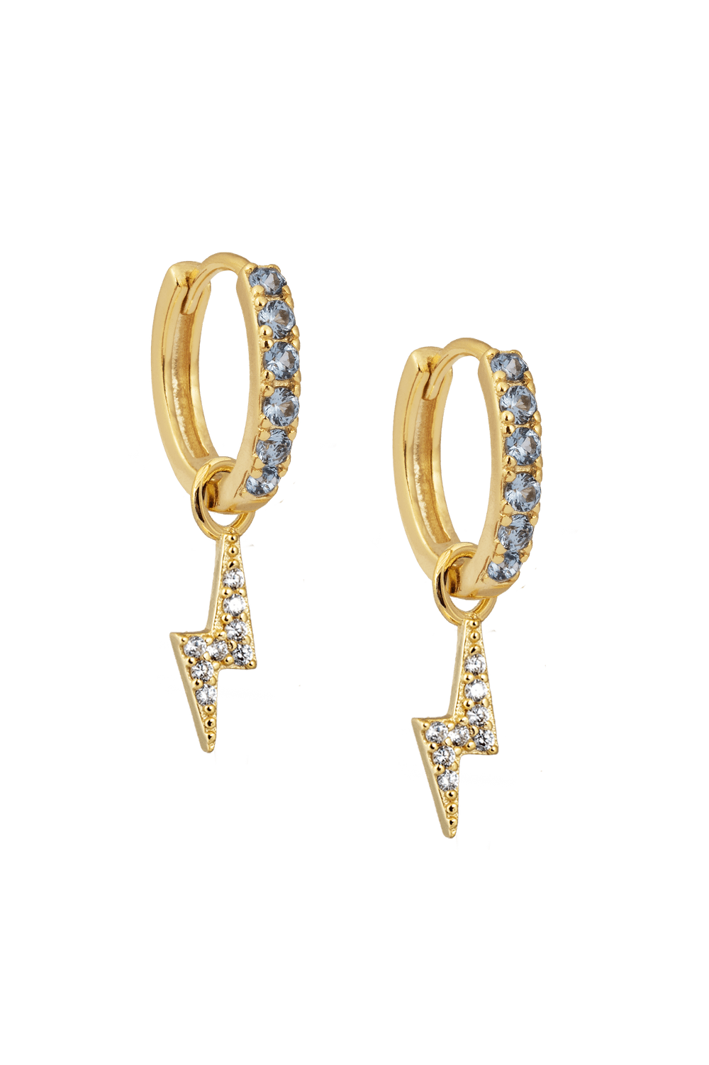 Aquamarine Midi Hoops with or without charms