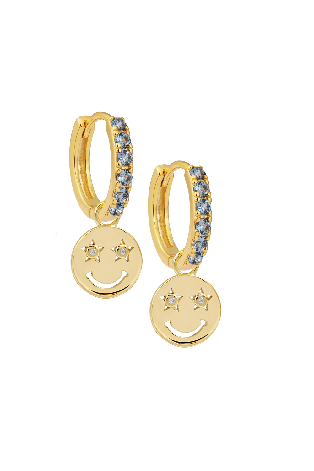 Aquamarine Midi Hoops with or without charms