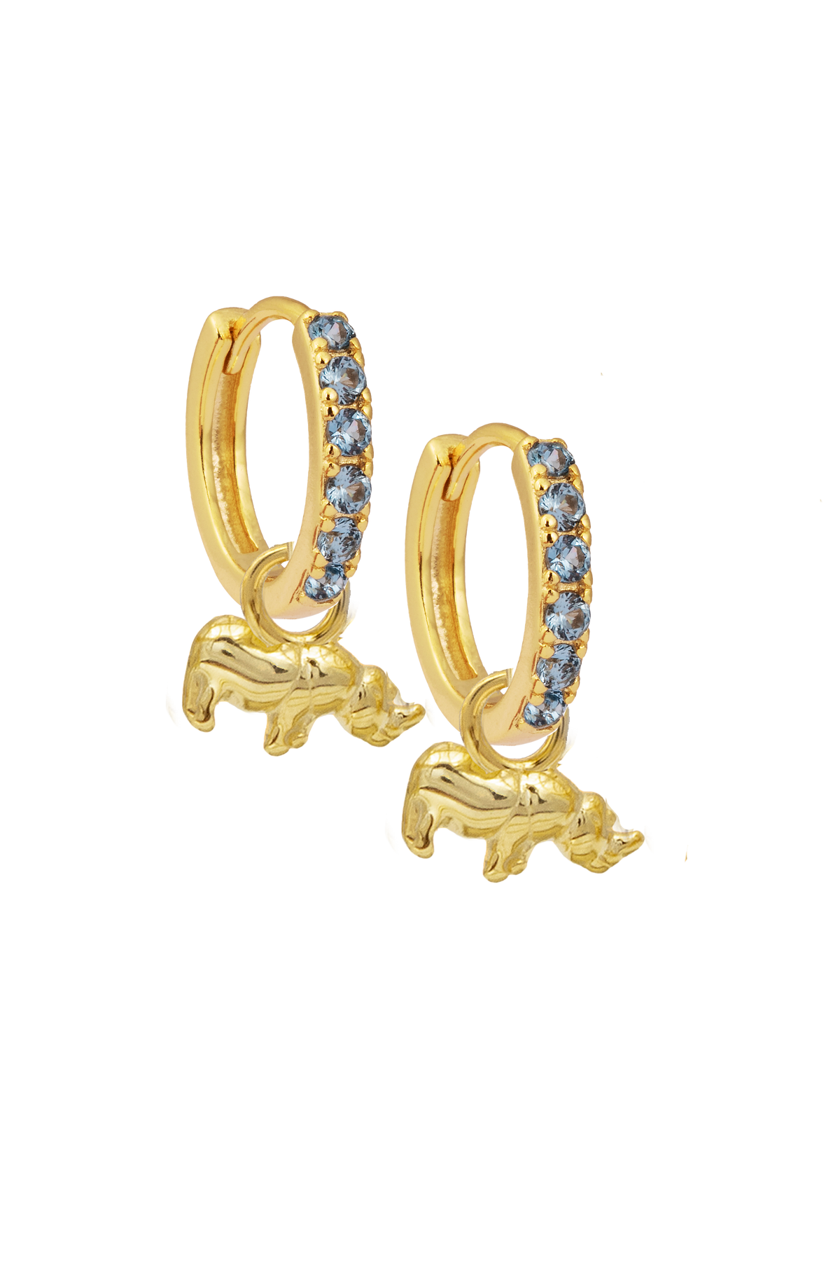 Golden Rhino Charm