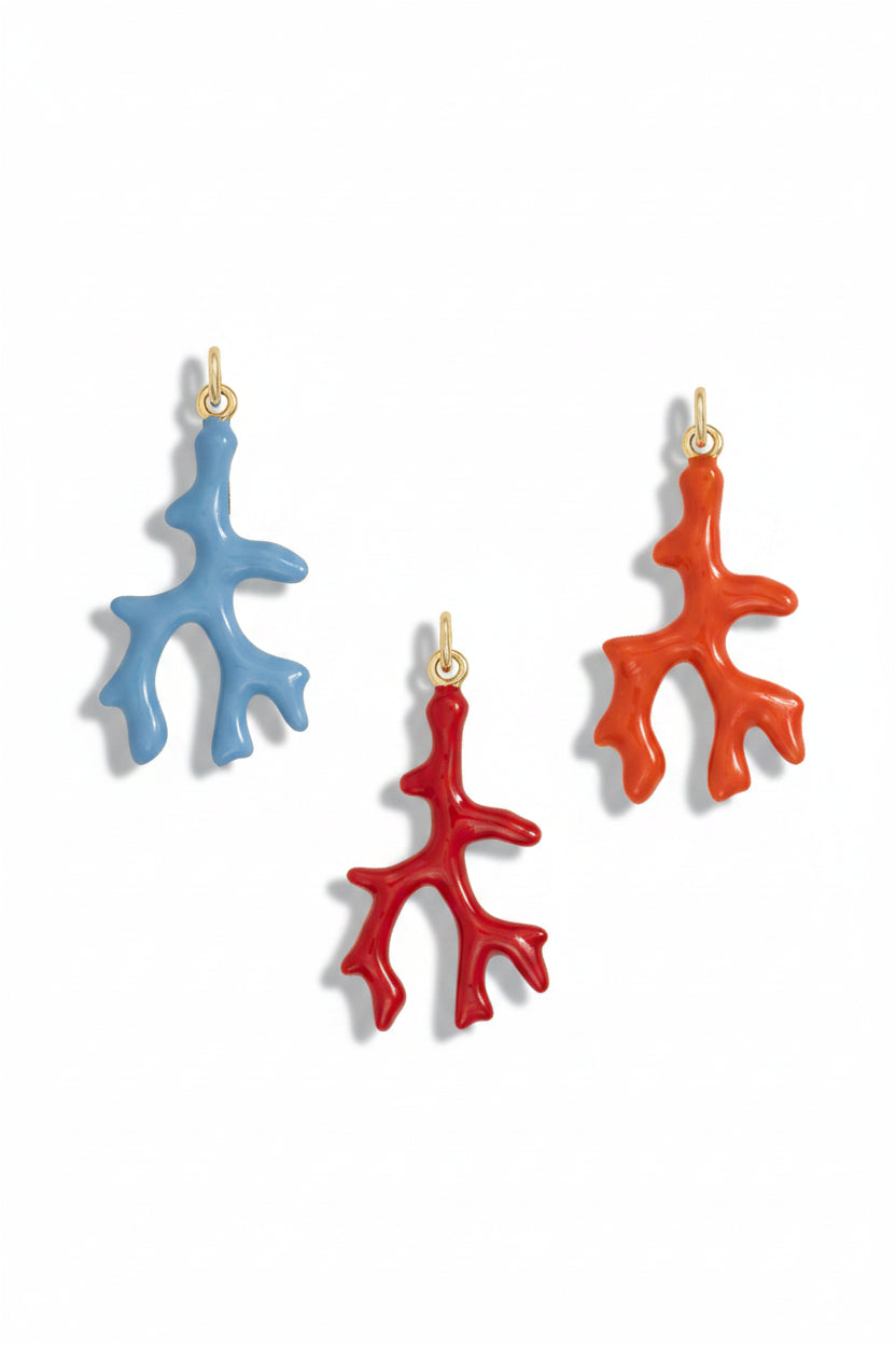 Enamel Coral Pendant