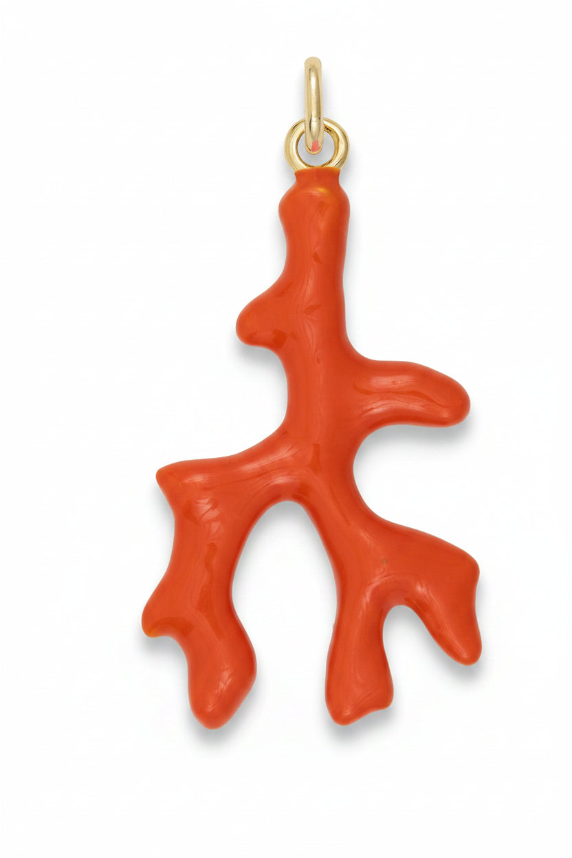 Enamel Coral Pendant