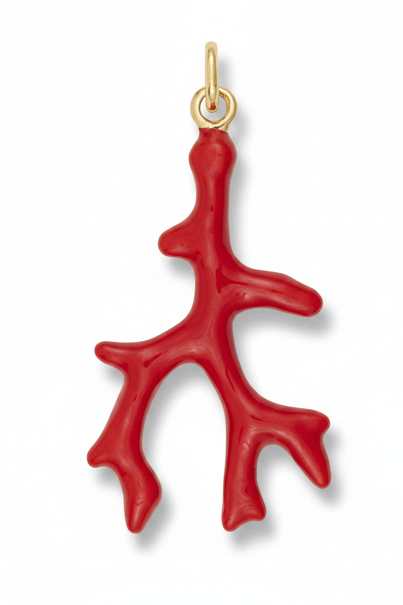Enamel Coral Pendant