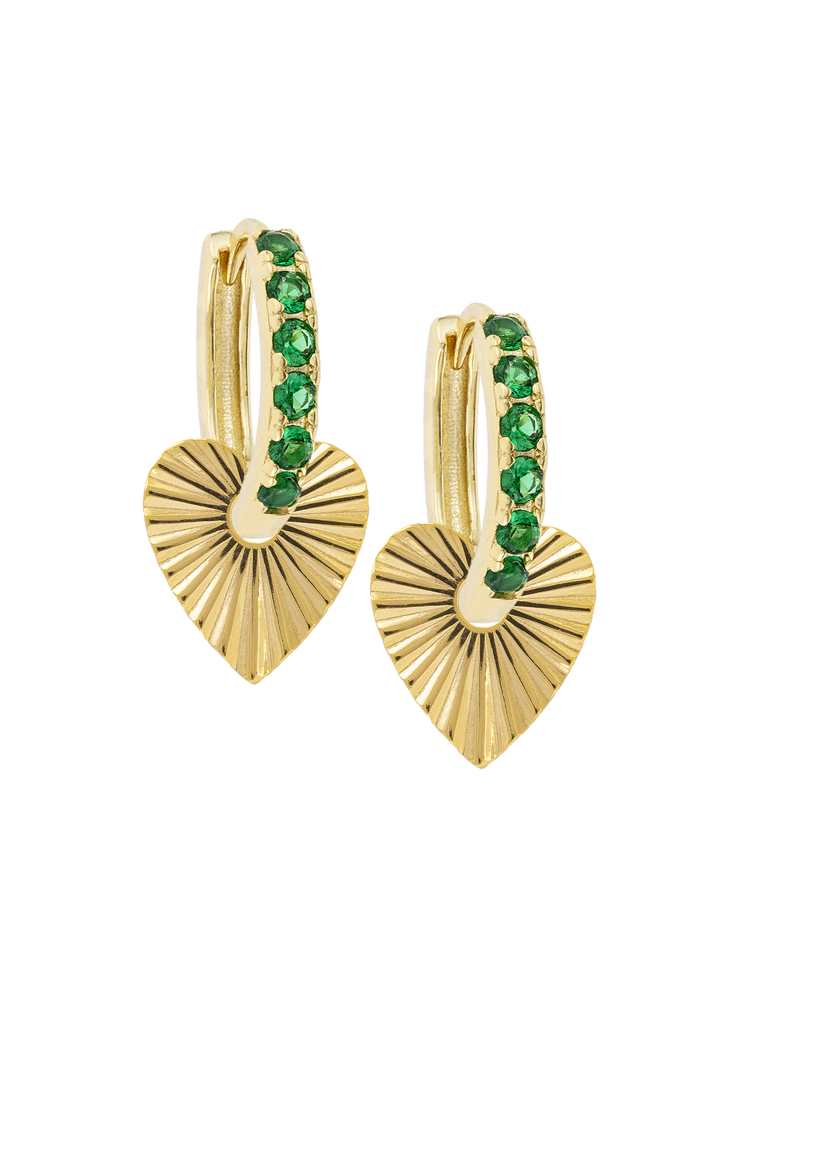 Pleated Heart Charm