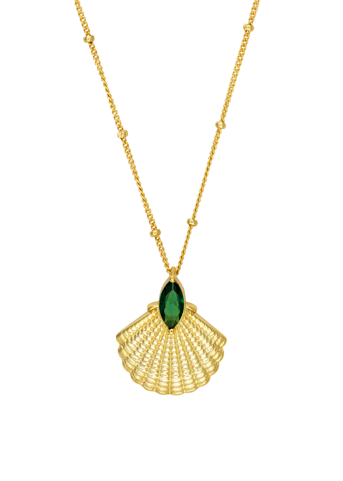 Emerald Shell Necklace