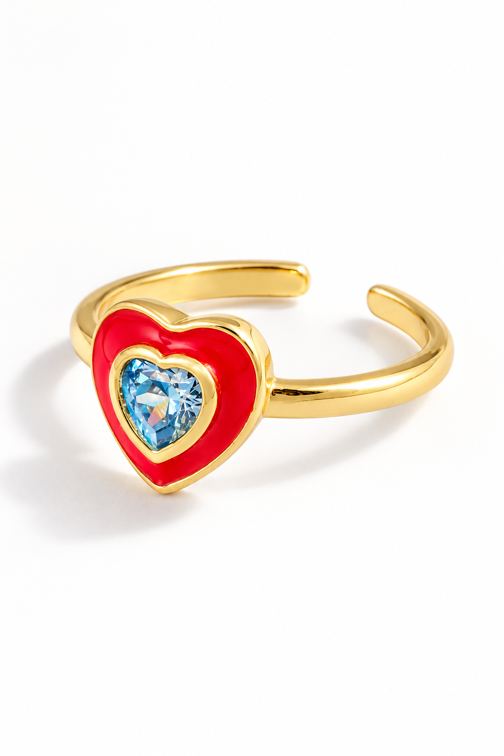 Enamel Heart Ring