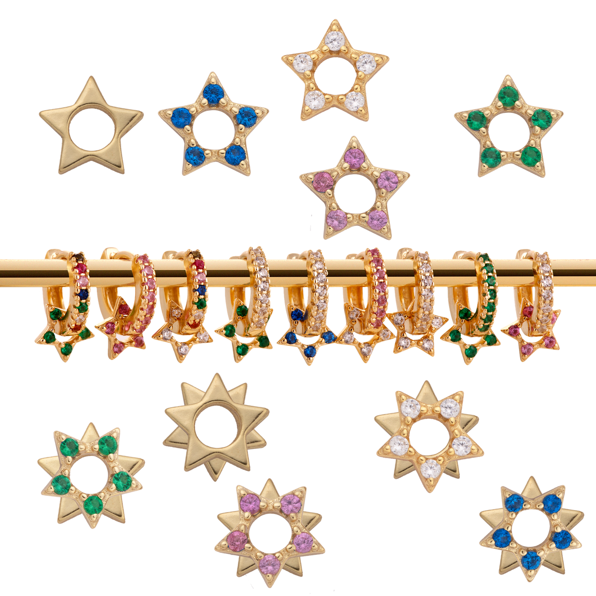 Wheels Star Charms (5 colours)