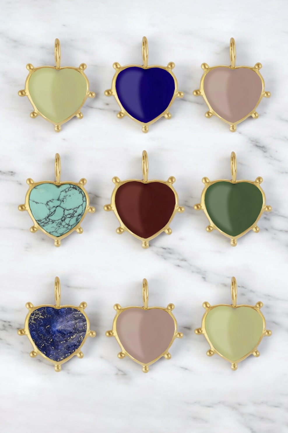Jaipur Stone Heart Pendant