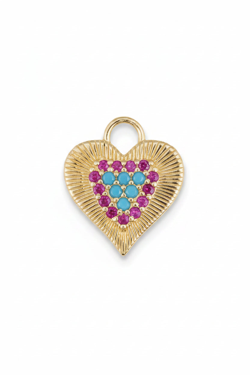 Mexican Heart Charm