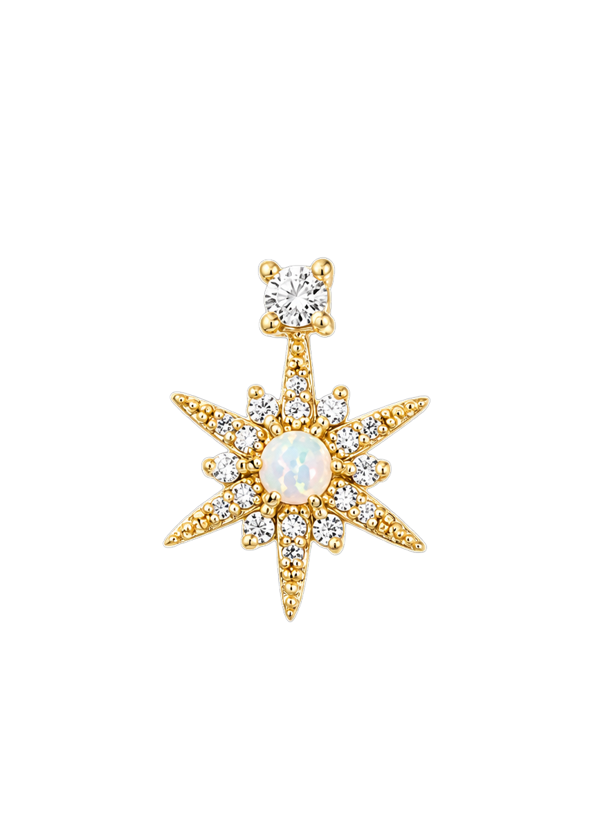 Opal Star Drop Studs