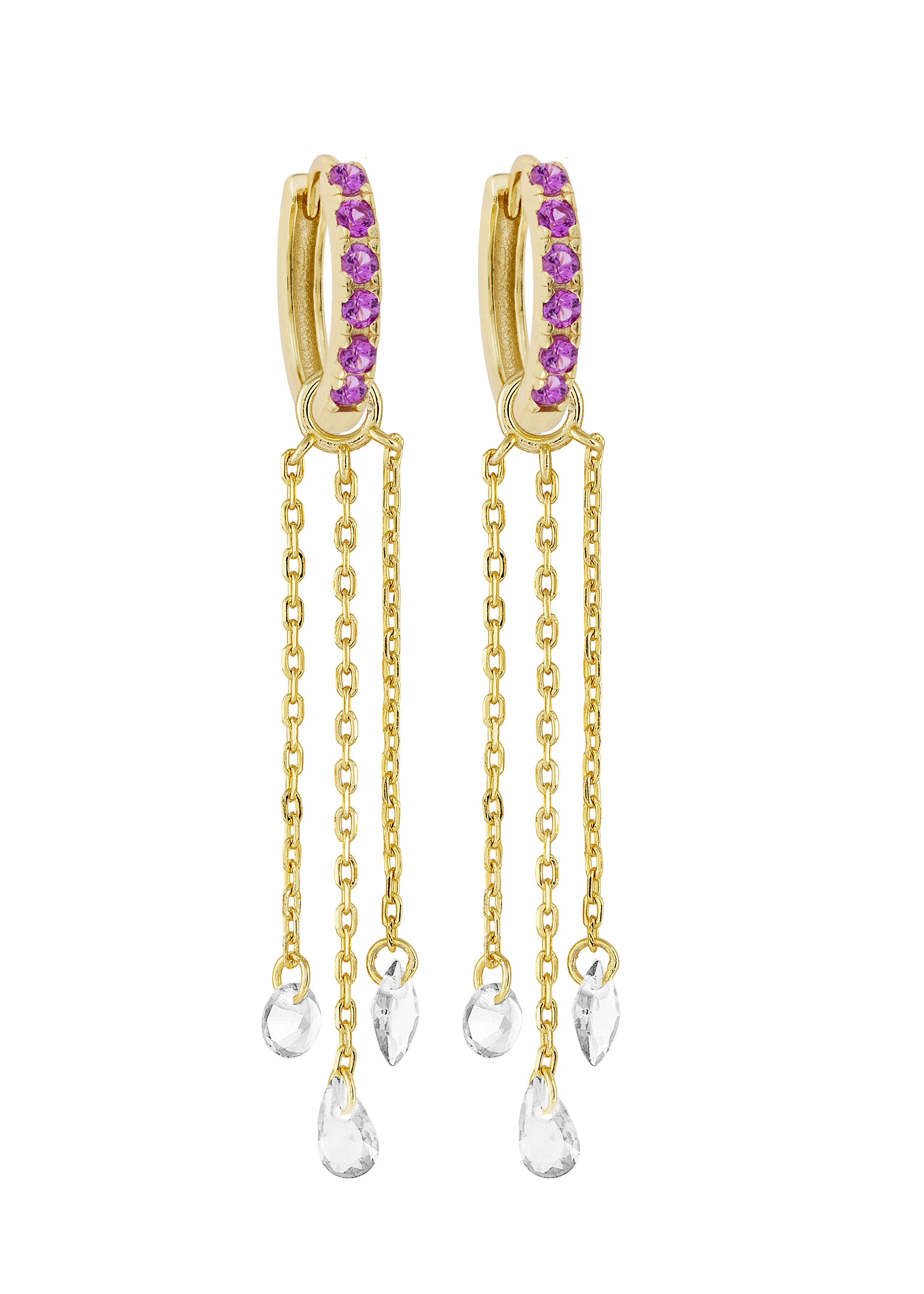 Pink Midi Hoops with or without charms