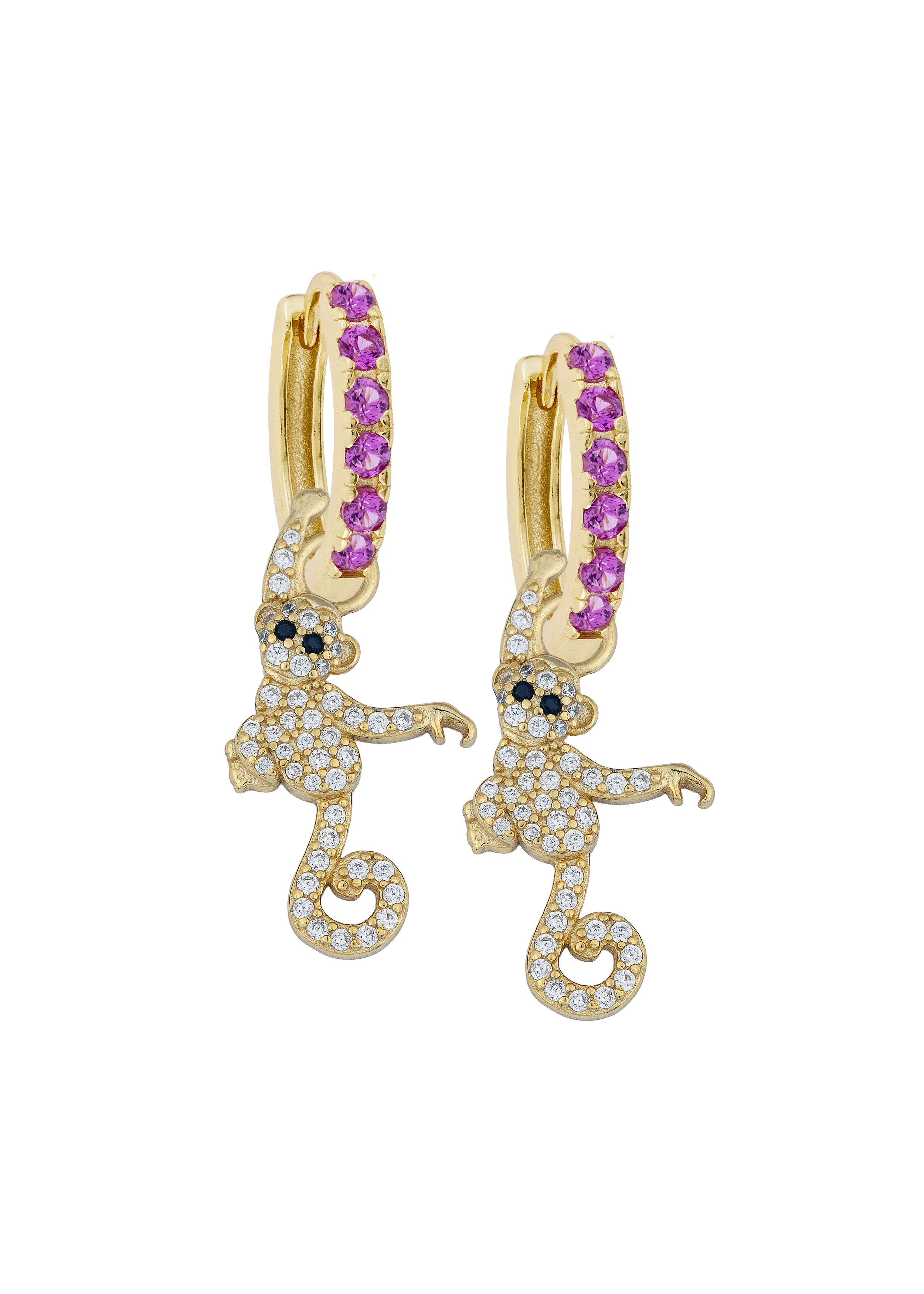 Pink Midi Hoops with or without charms