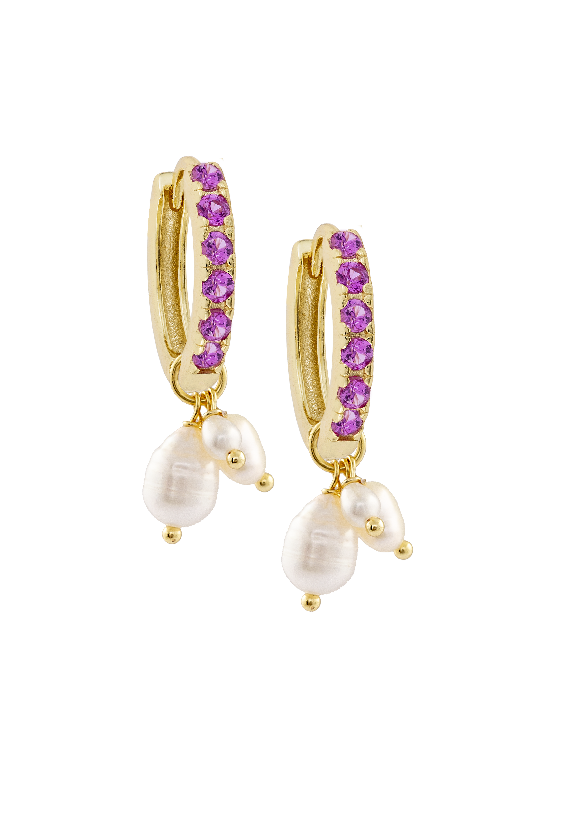 Pink Midi Hoops with or without charms