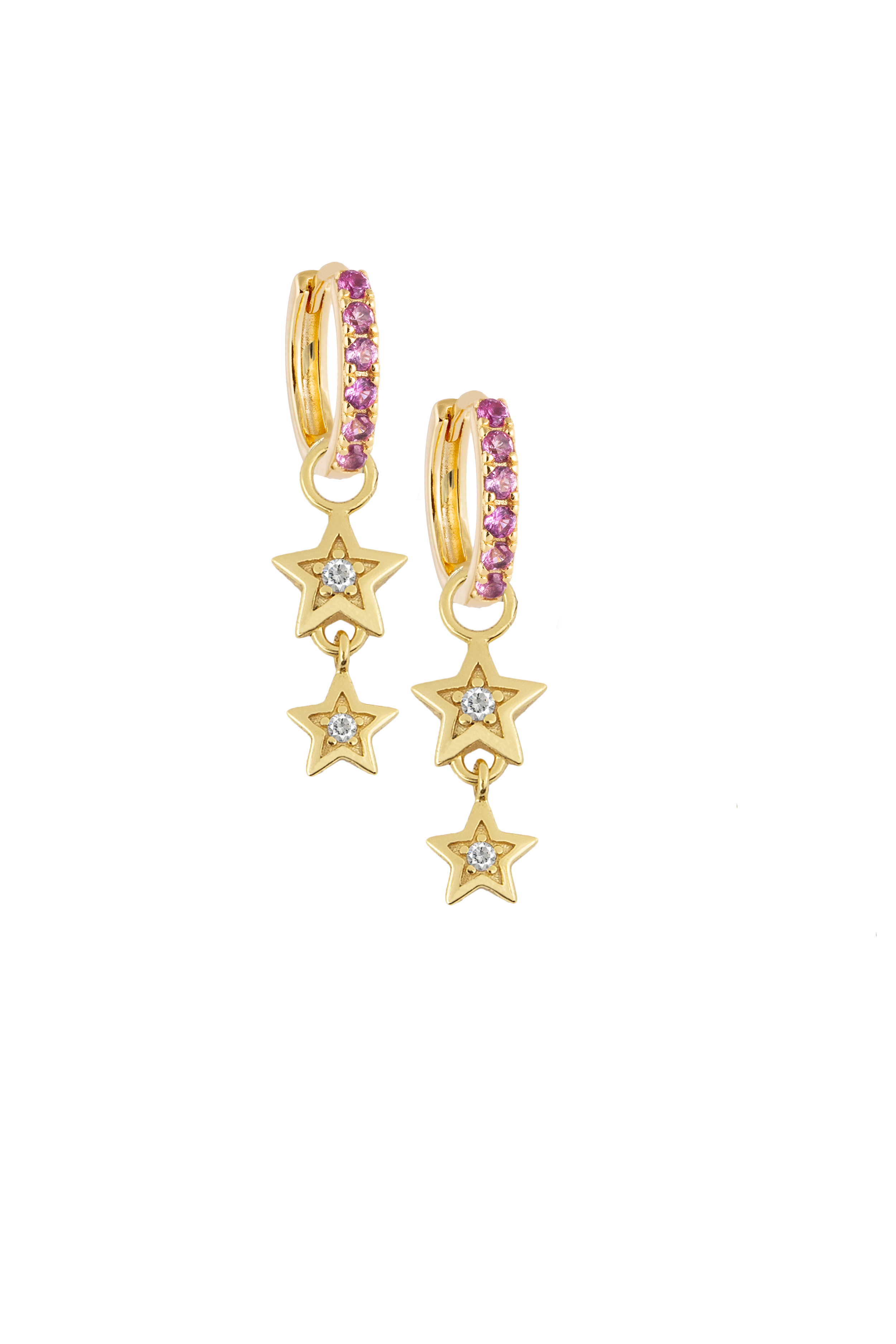 Pink Midi Hoops with or without charms