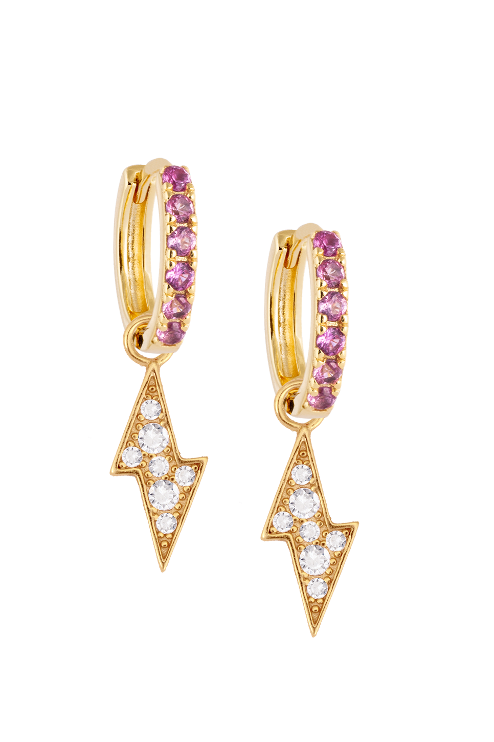 Pink Midi Hoops with or without charms
