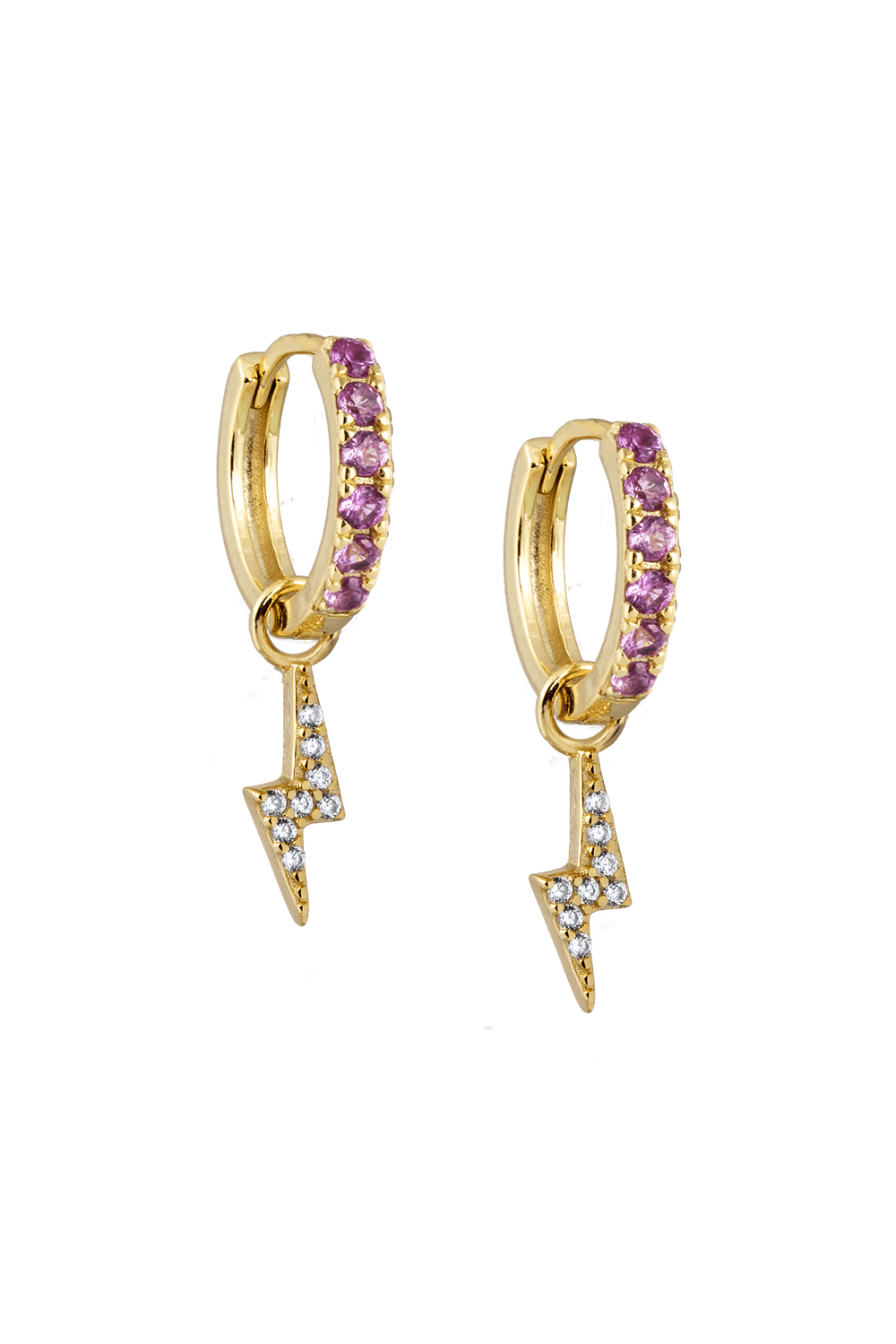 Pink Midi Hoops with or without charms