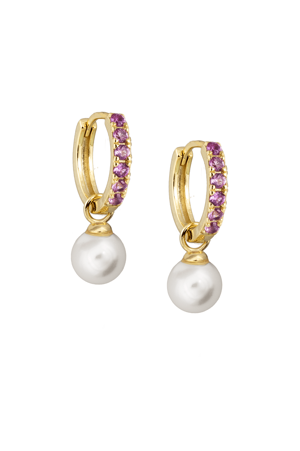 Pink Midi Hoops with or without charms