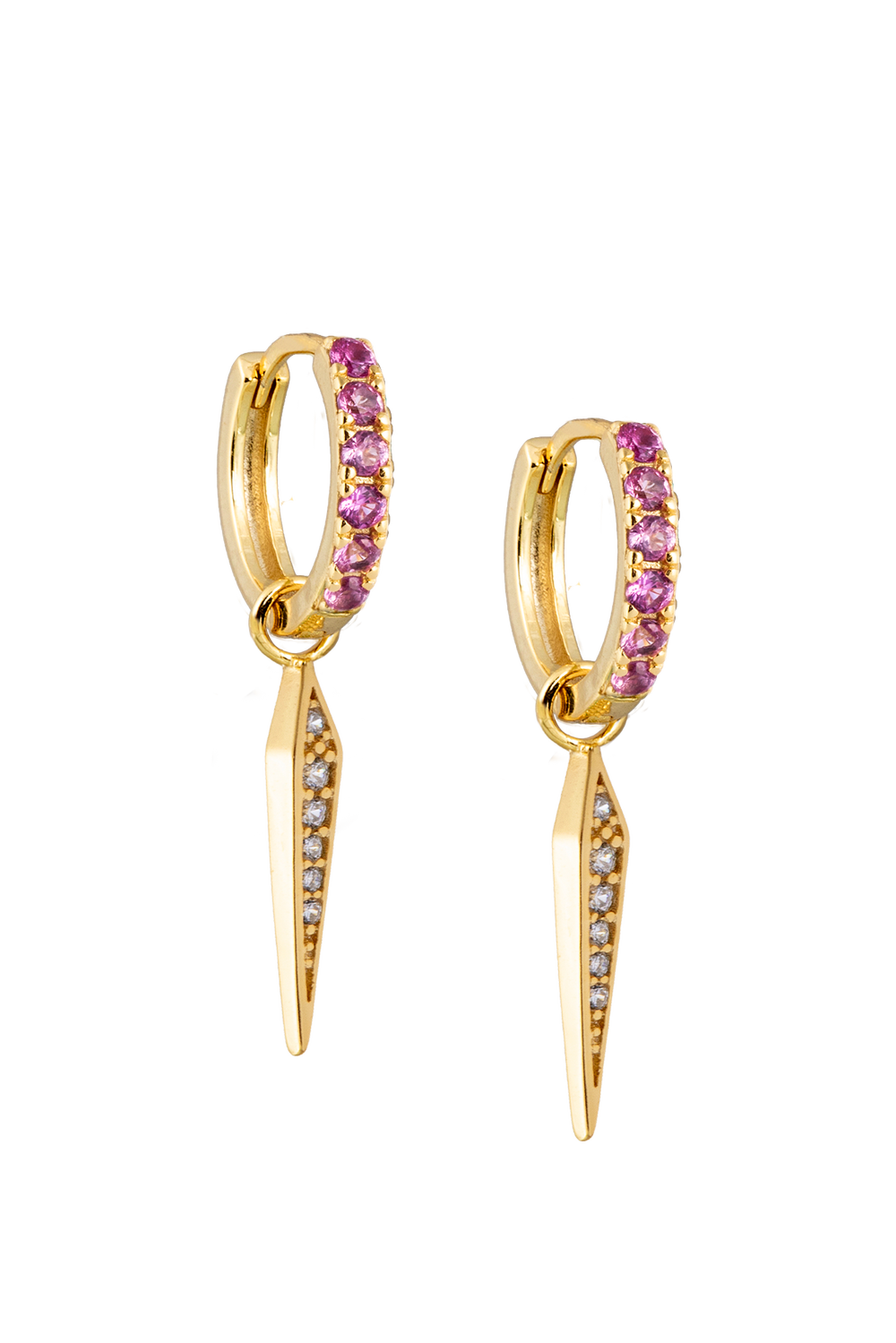 Pink Midi Hoops with or without charms