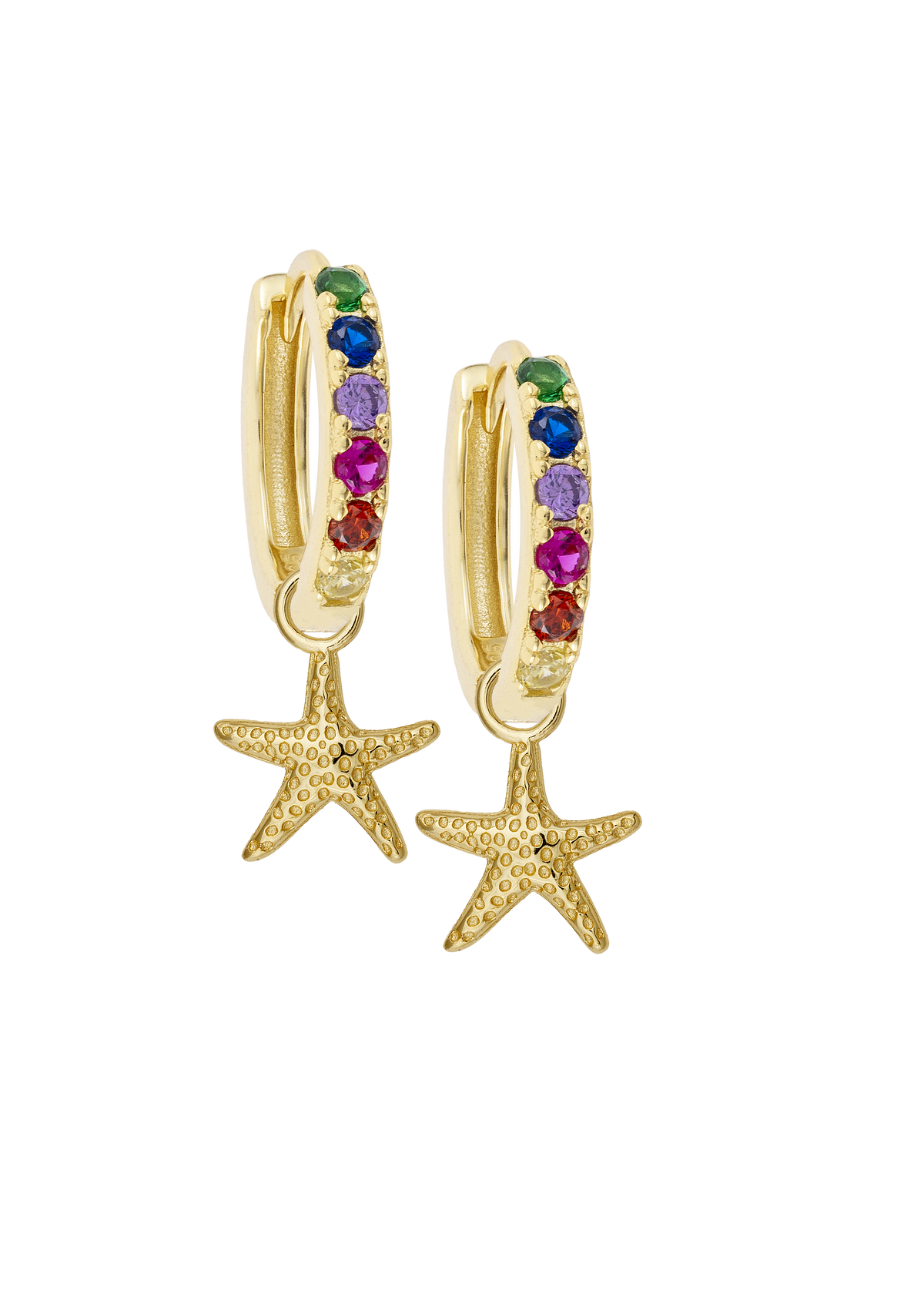Rainbow Midi Hoops with or without Charms