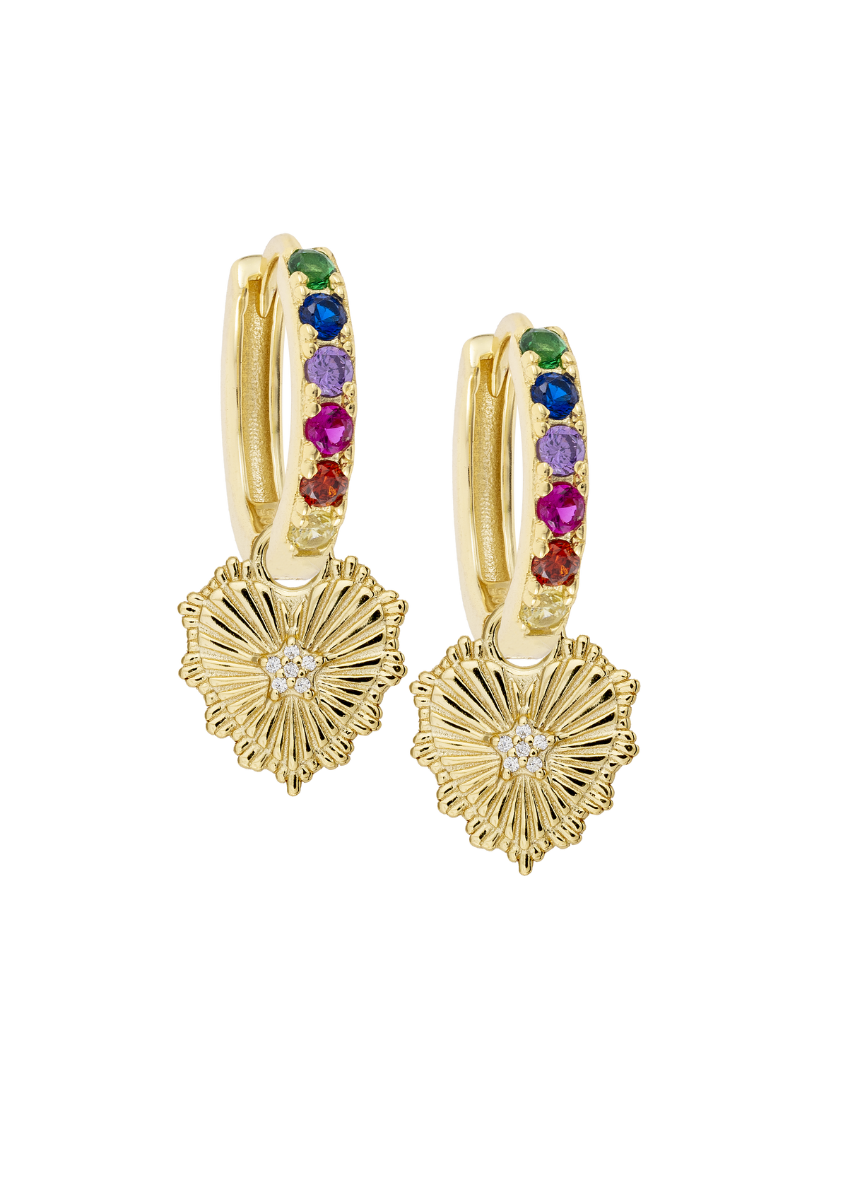 Rainbow Midi Hoops with or without Charms