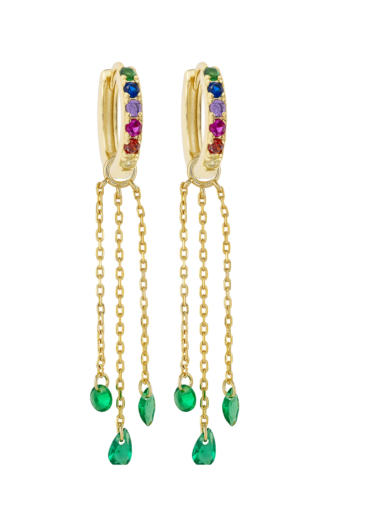 Rainbow Midi Hoops with or without Charms