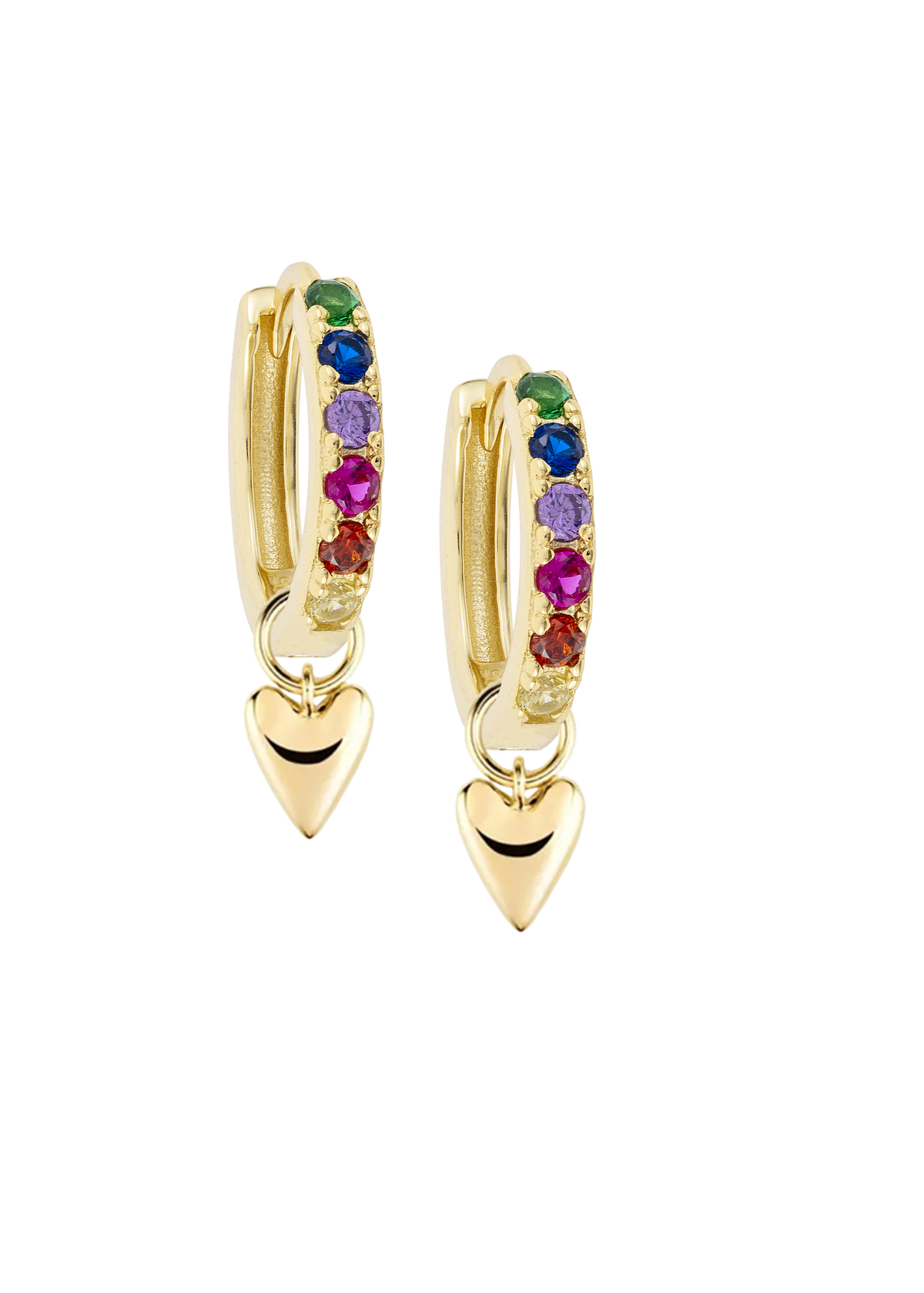Rainbow Midi Hoops with or without Charms