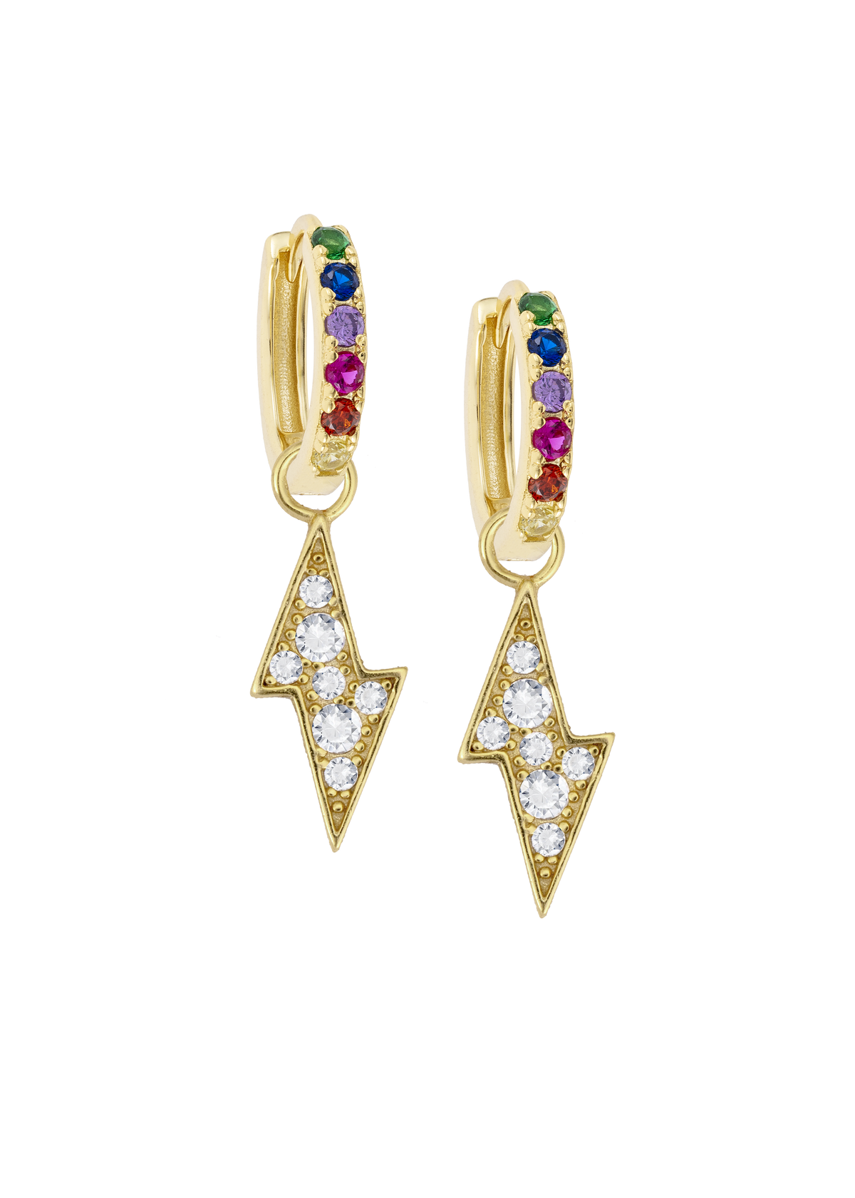 Rainbow Midi Hoops with or without Charms