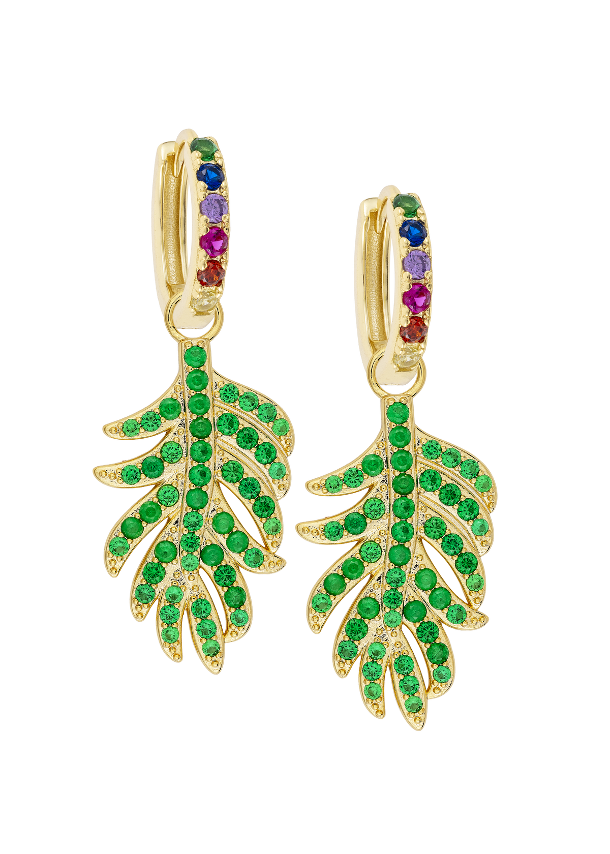 Rainbow Midi Hoops with or without Charms