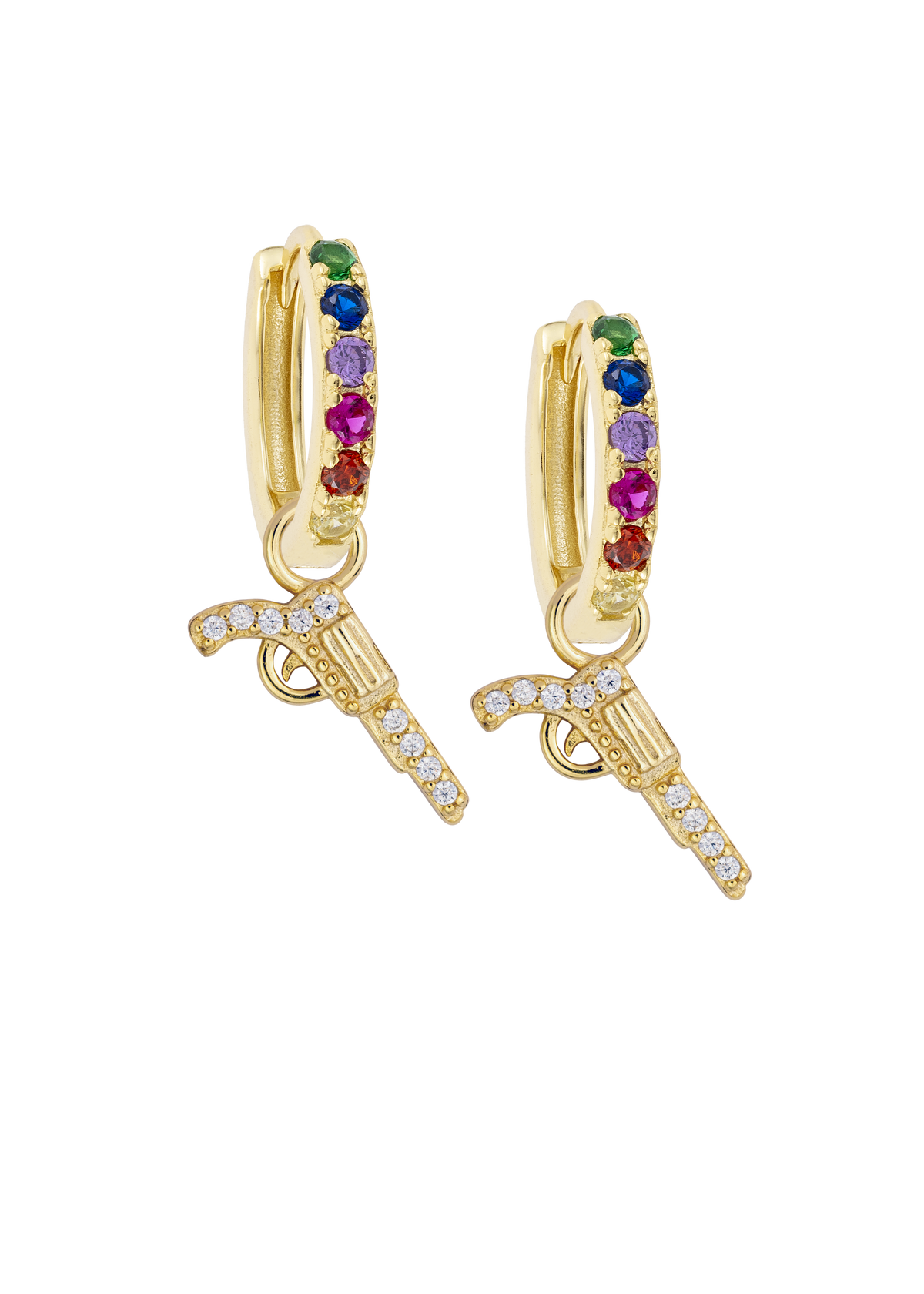 Rainbow Midi Hoops with or without Charms