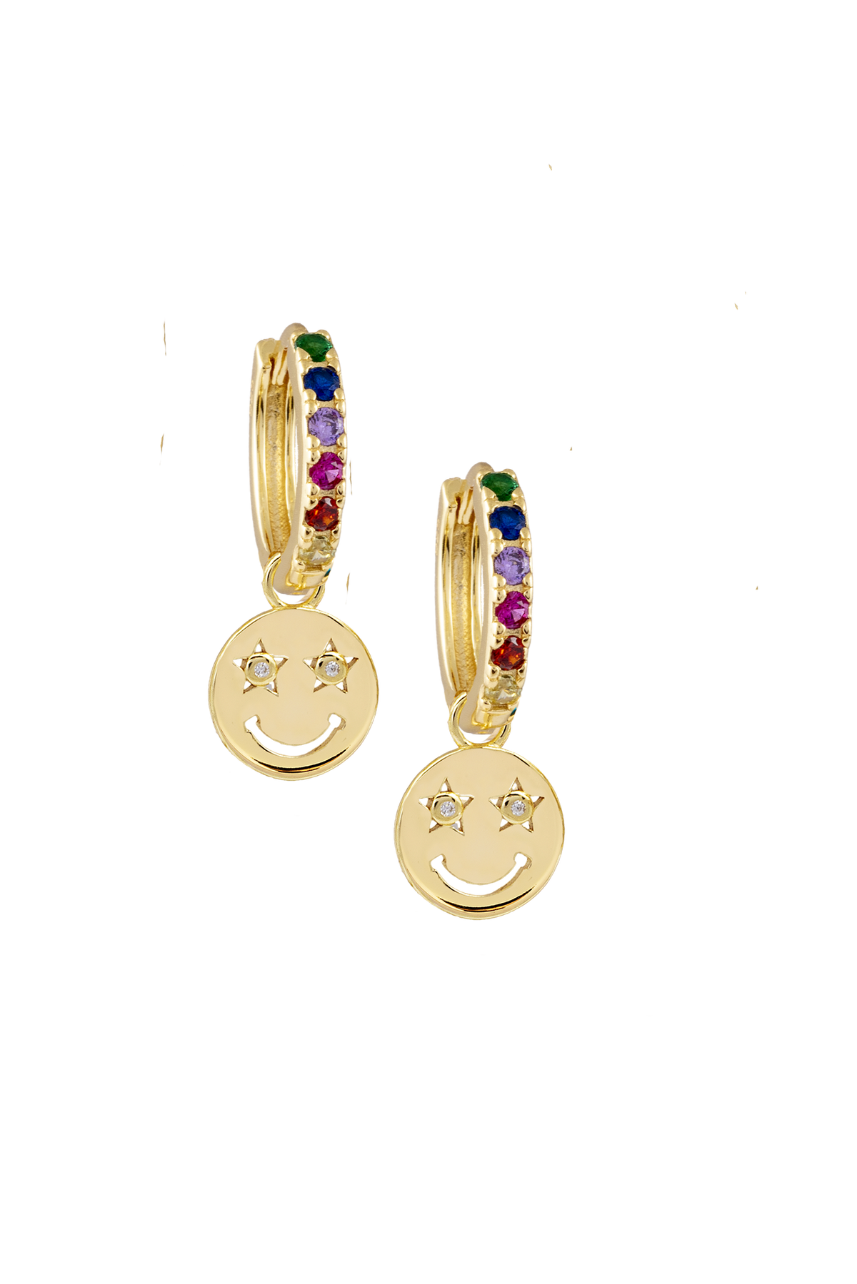 Rainbow Midi Hoops with or without Charms