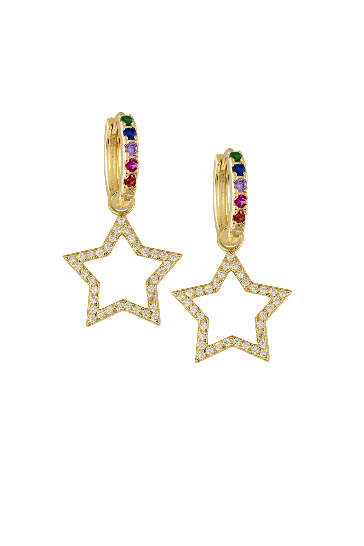 Rainbow Midi Hoops with or without Charms