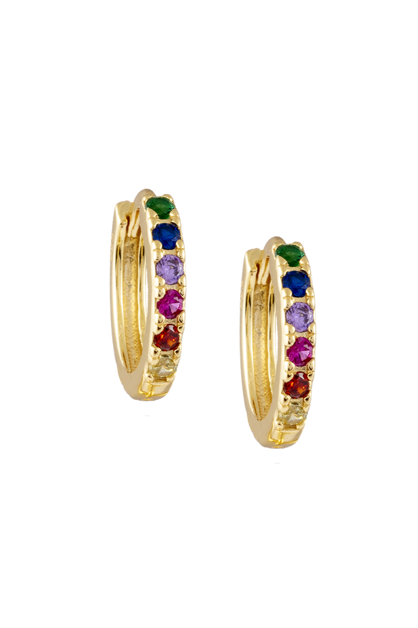 Rainbow Midi Hoops with or without Charms