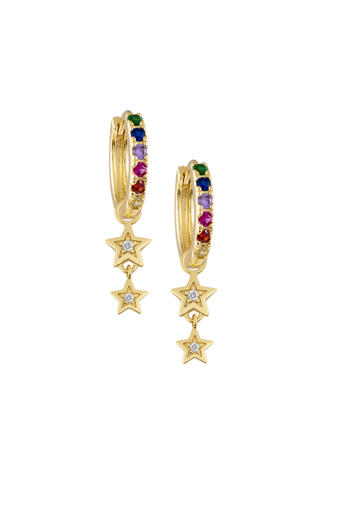 Rainbow Midi Hoops with or without Charms