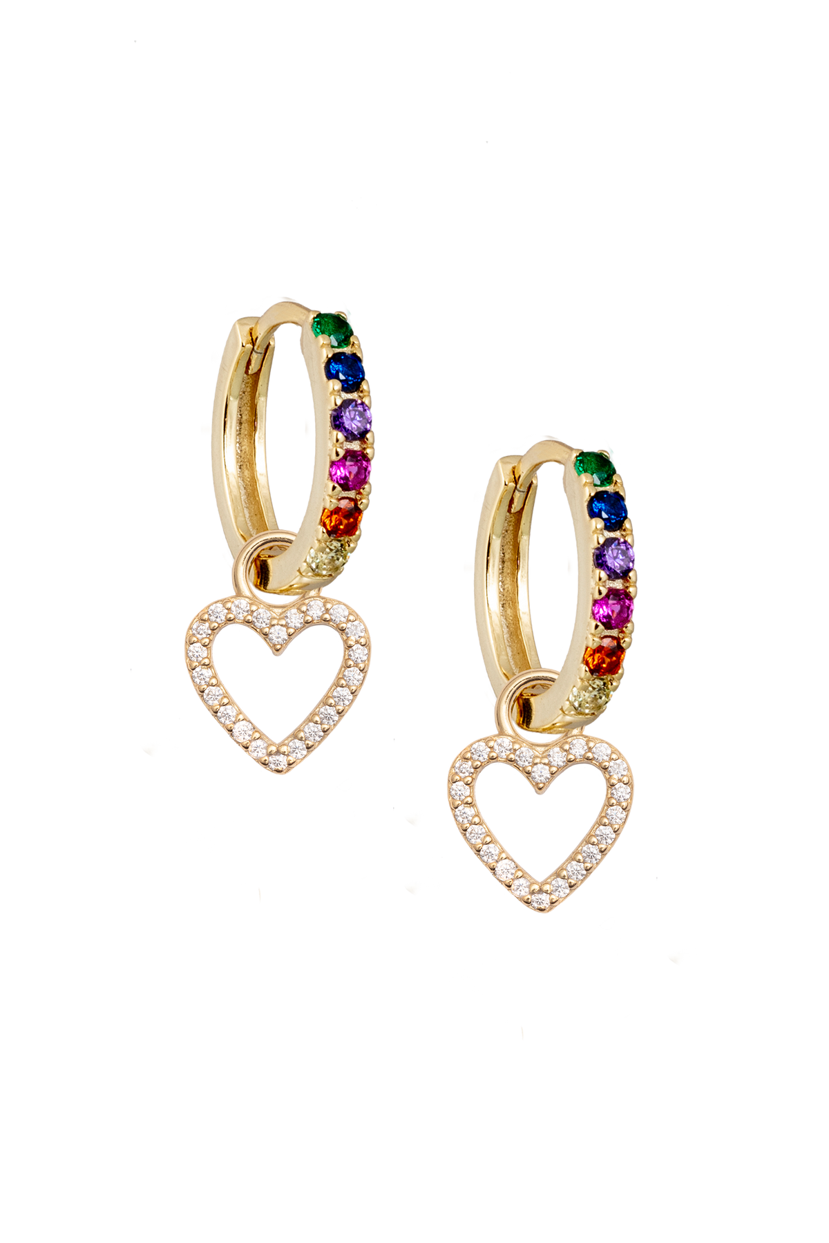 Rainbow Midi Hoops with or without Charms