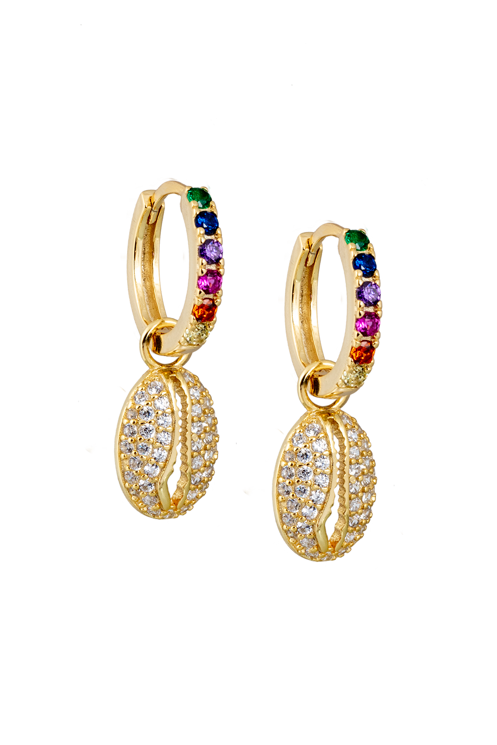 Rainbow Midi Hoops with or without Charms