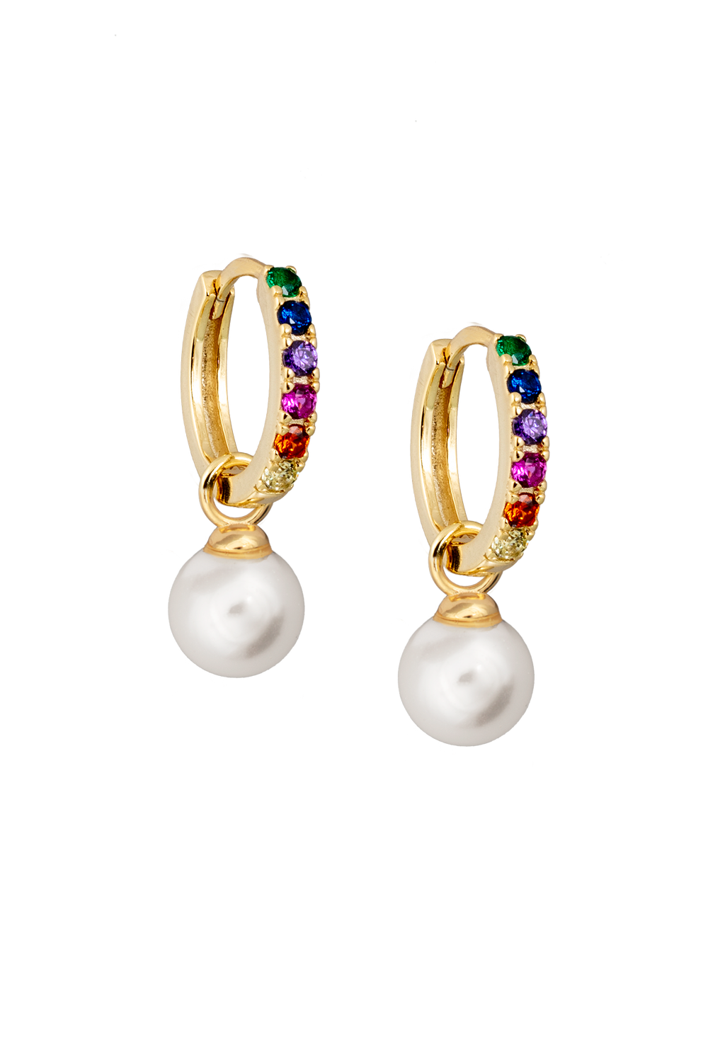 Rainbow Midi Hoops with or without Charms