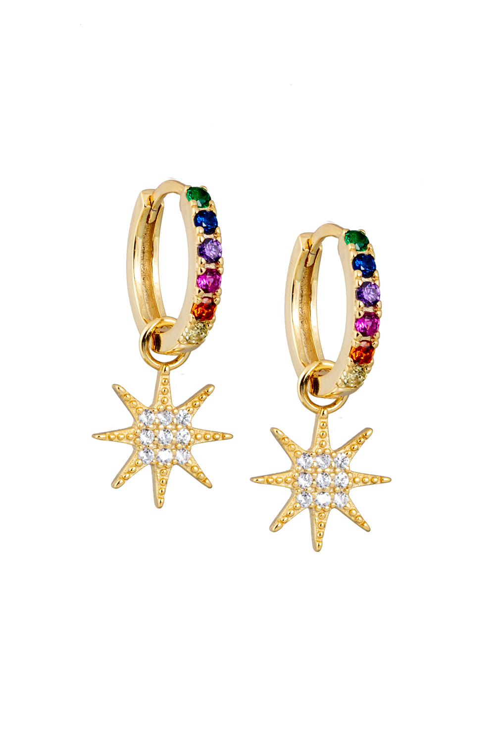 Rainbow Midi Hoops with or without Charms