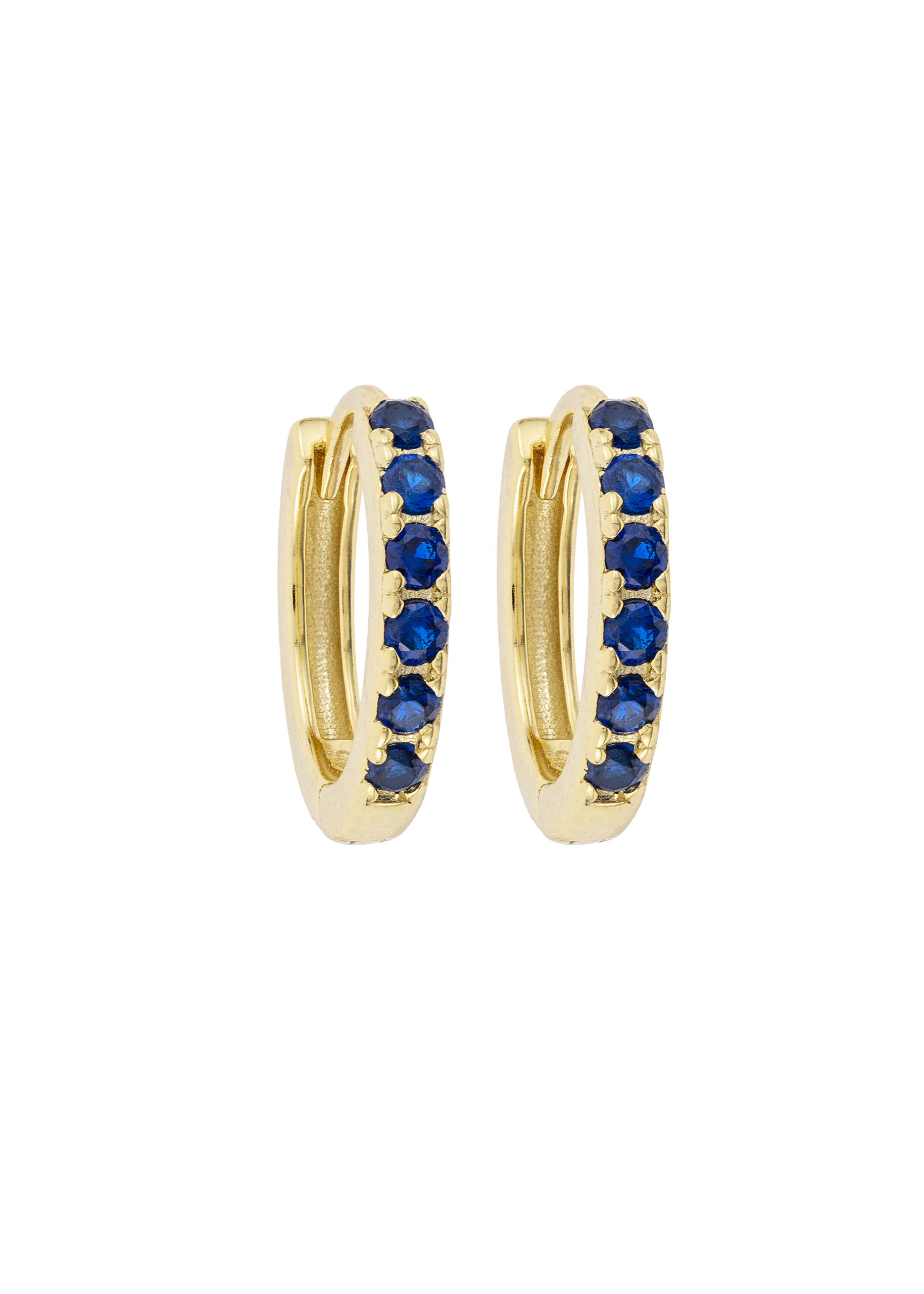 Sapphire Midi Hoops with or without Charms