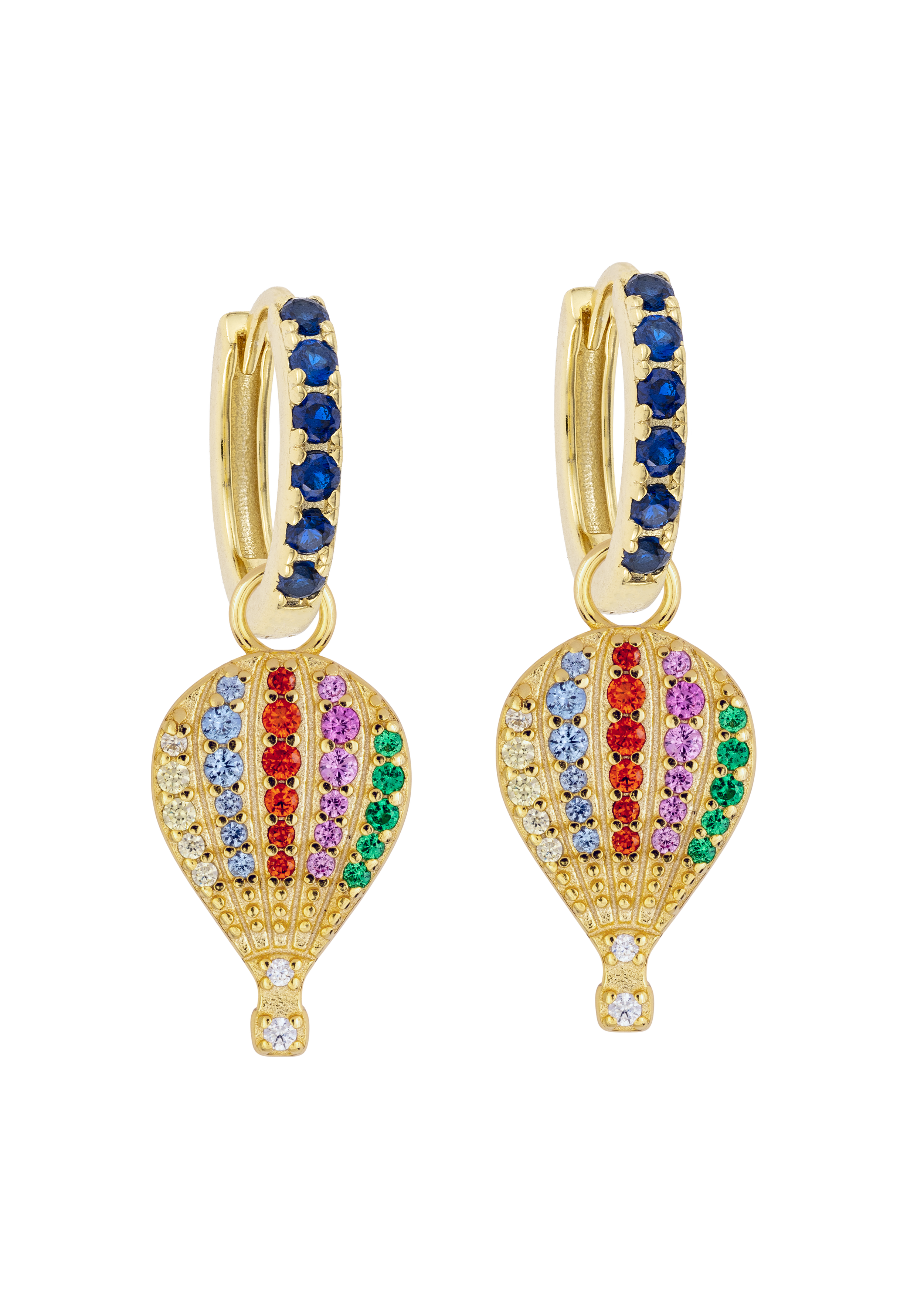Sapphire Midi Hoops with or without Charms