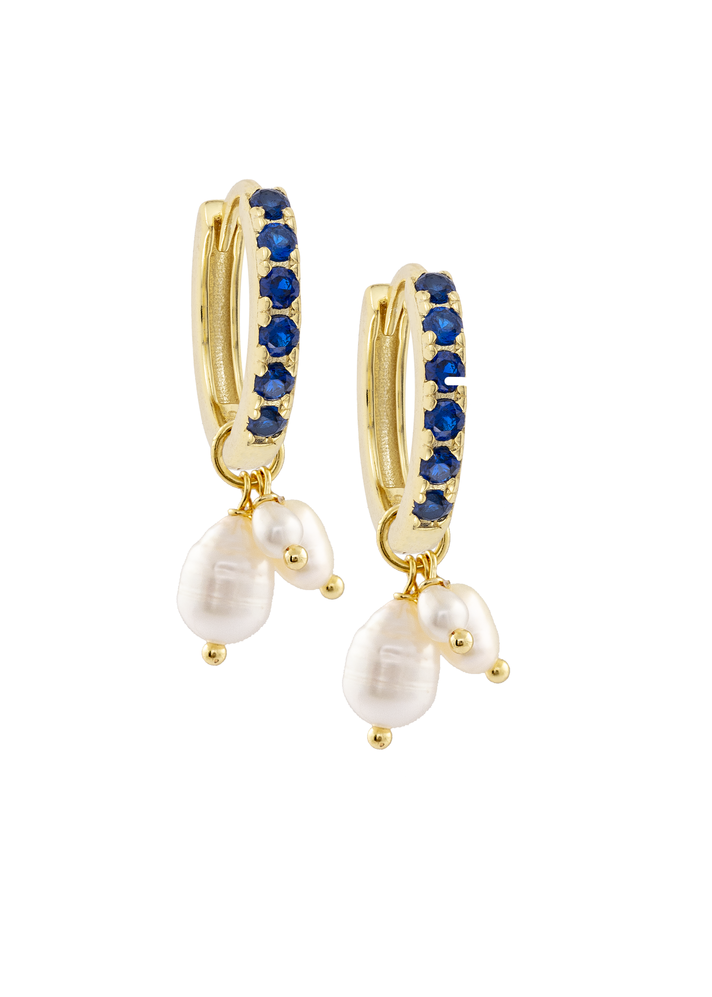 Sapphire Midi Hoops with or without Charms